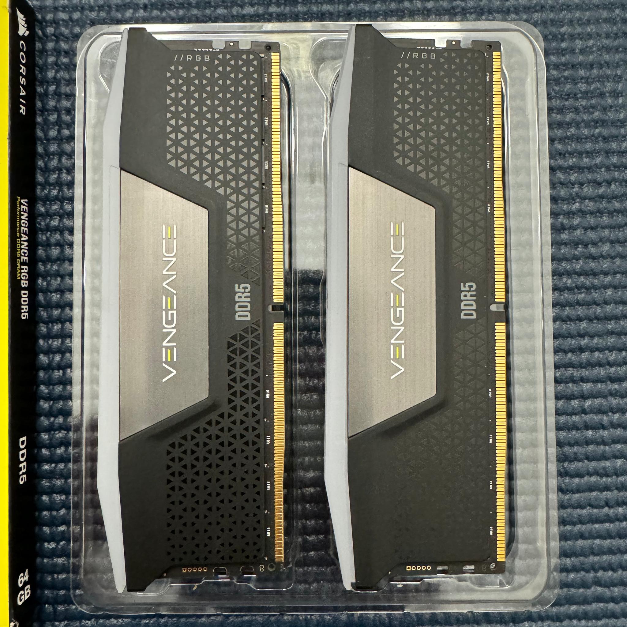 CORSAIR VENGEANCE RGB DDR5 RAM 64GB (2x32GB) 6000MHz CL30 Intel XMP iCUE Compatible Computer Memory