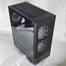 Black PowerSpec PC Case with Tempered Glass w/ 3 Fans
