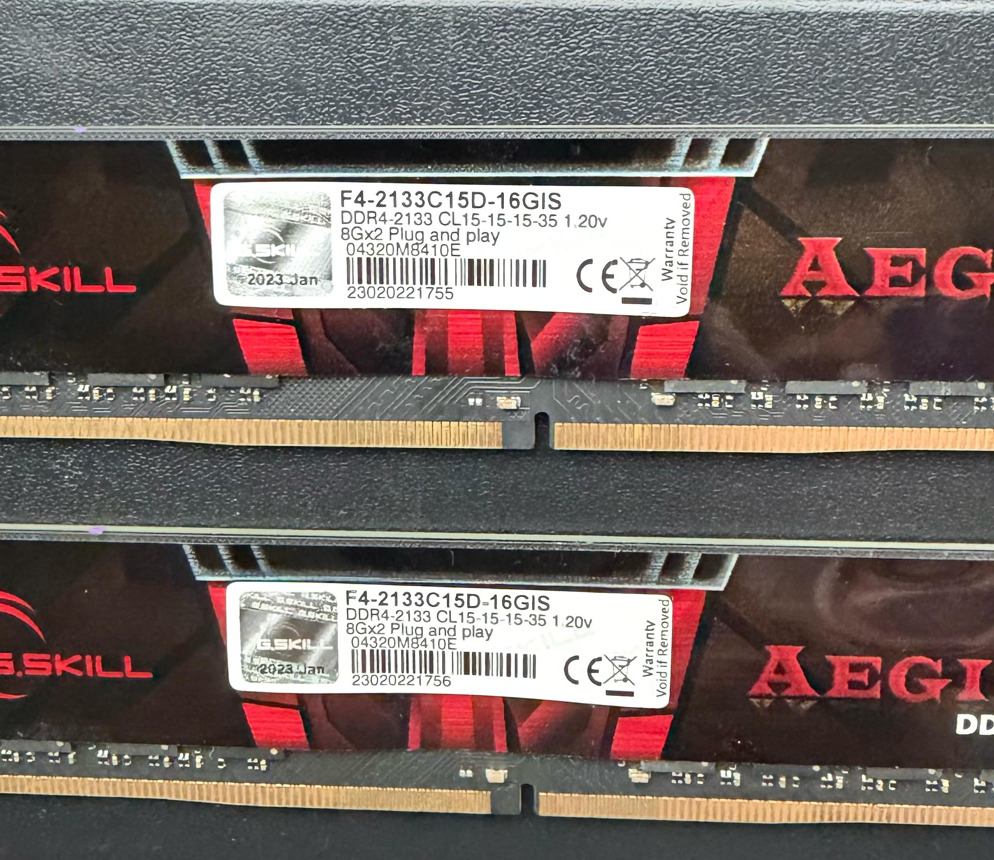 16gb DDR4 2133Mhz 8gb x2 G. Skill AEGIS