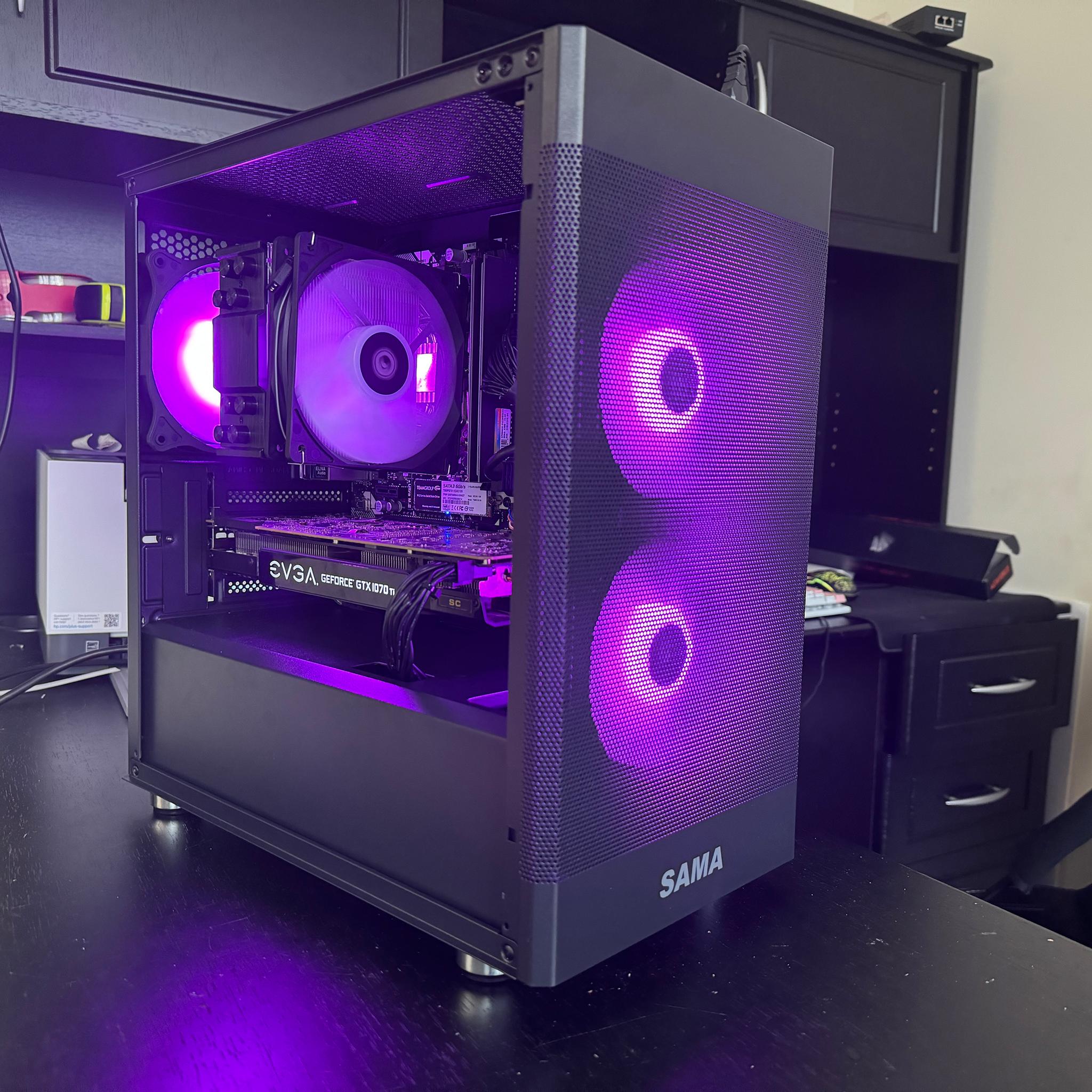 🌀💙🦋 Ryzen 5 3600 Gtx 1070 TI Gaming Computer!