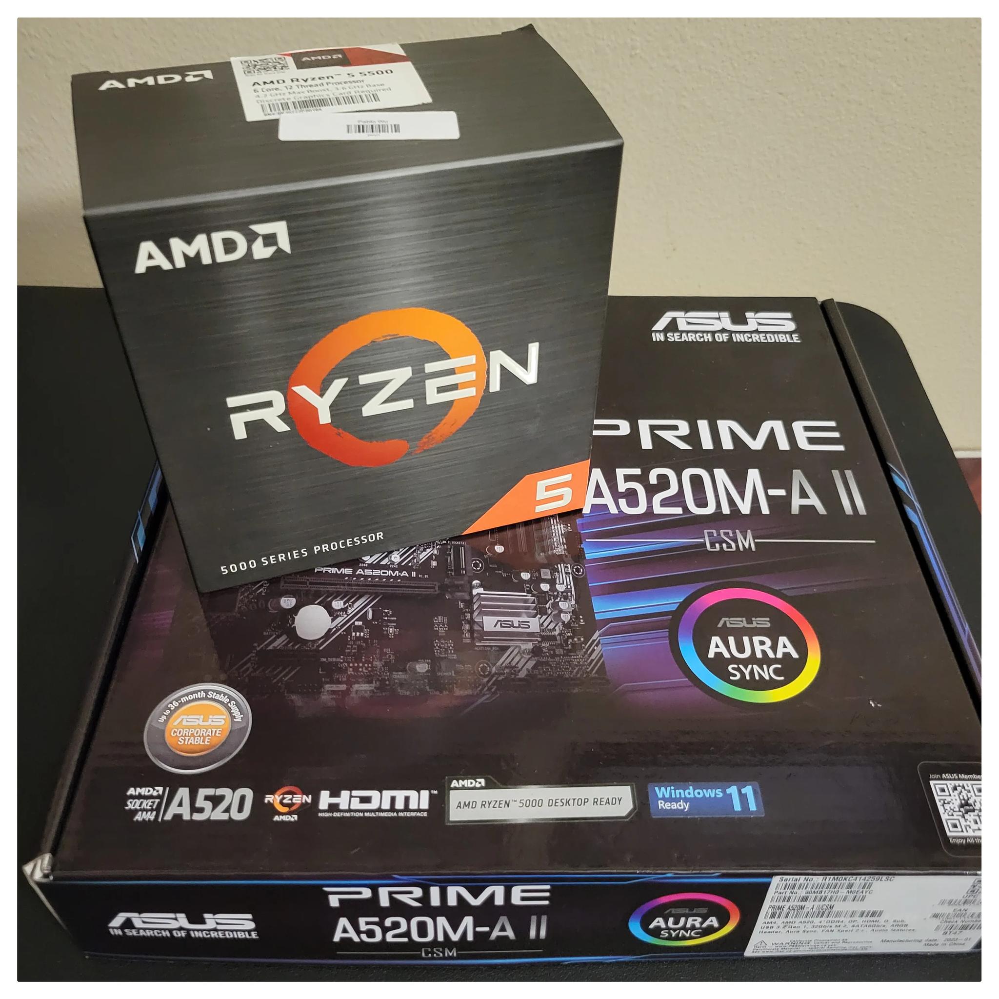 Ryzen 5 3600 Bundle W/Motherboard And Ram