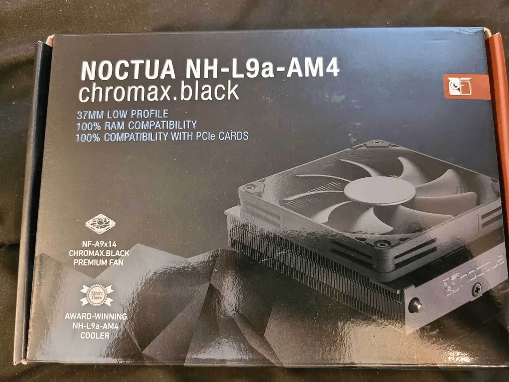 Noctua NH-L9a-AM4 chromax.Black, Low-Profile CPU Cooler for AMD AM4 (Black)