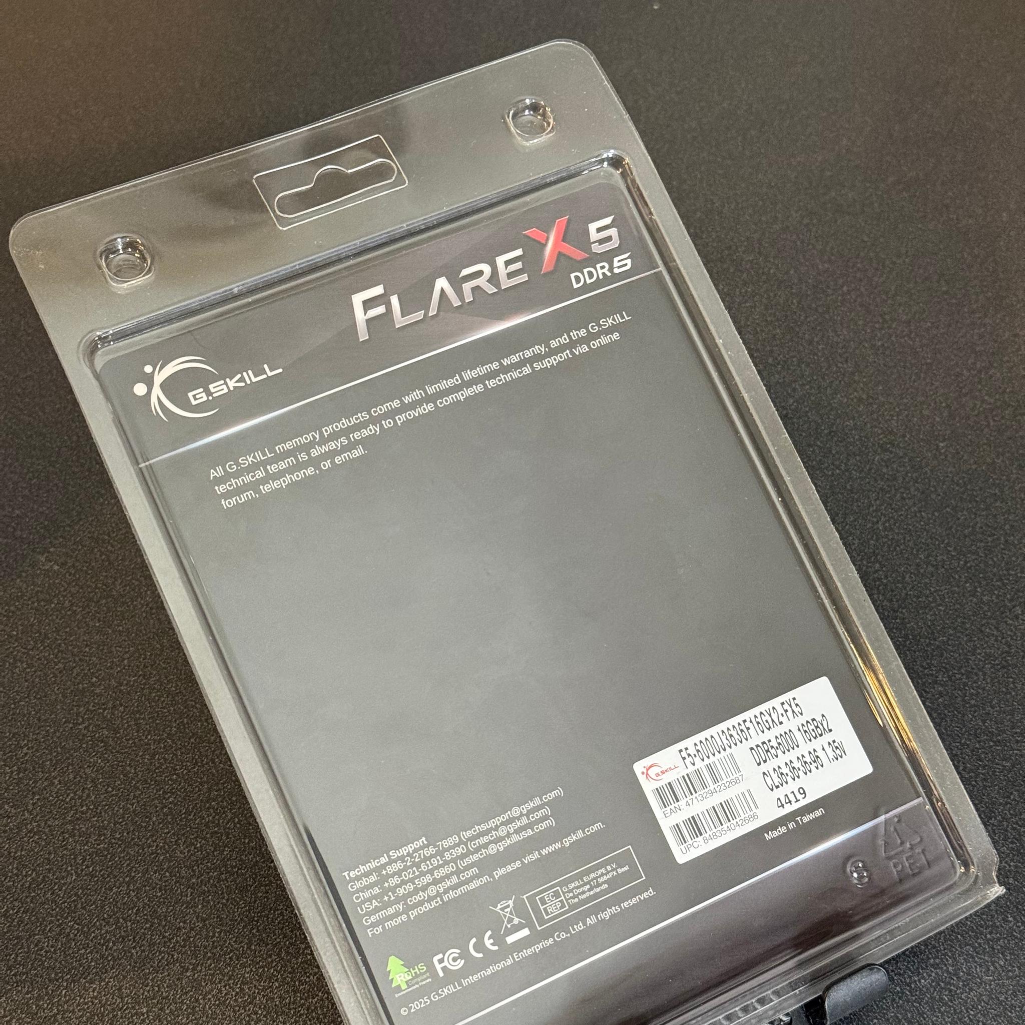 NEW 32GB 6000MHz G.Skill Flare X5 (2x16GB) DDR5 RAM