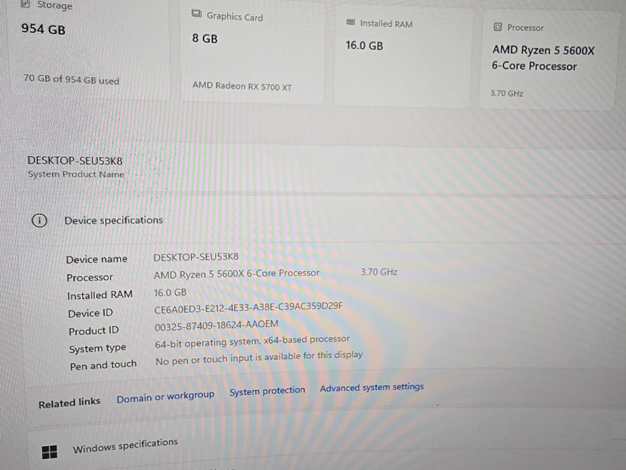 Ryzen 5 5600X | RX 5700 XT 8GB | 1TB NVMe + 2 TB HHD!!