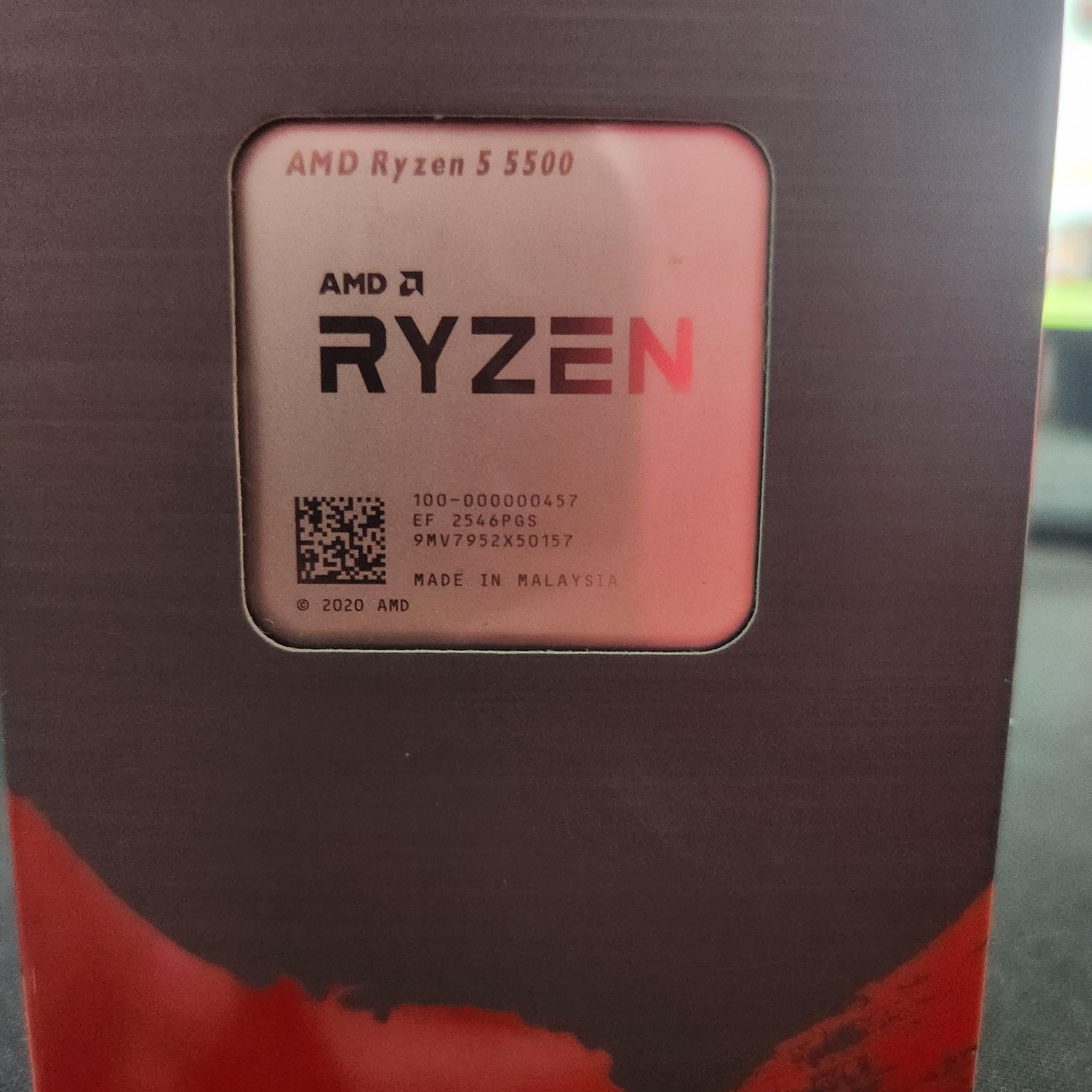 AMD Ryzen 5 5500 6-Core, 12-Thread Unlocked Desktop Processor with Wraith Stealth Cooler