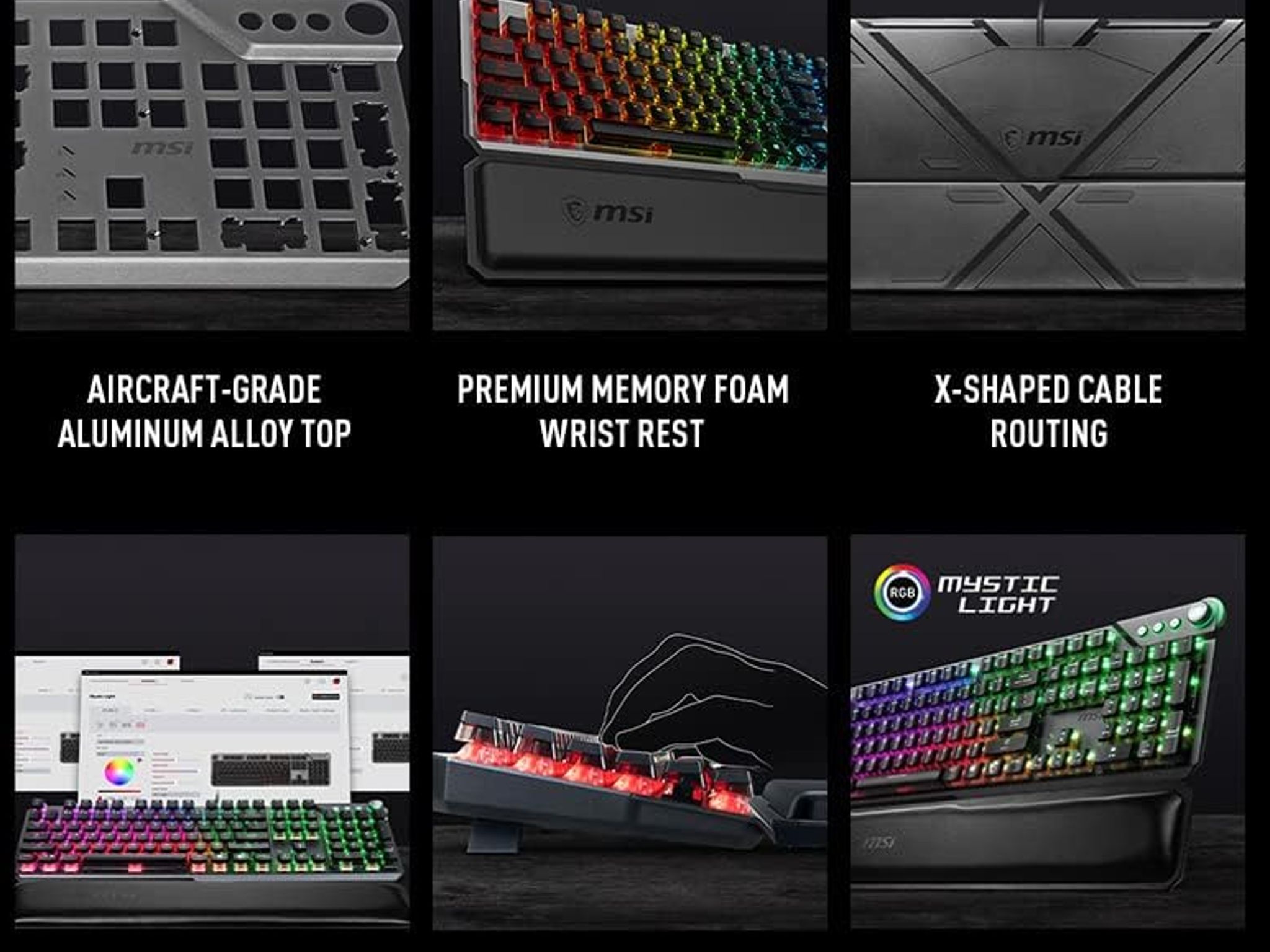 (BNIB) MSI Vigor GK71 Sonic Blue US Mechanical RGB Gaming Keyboard