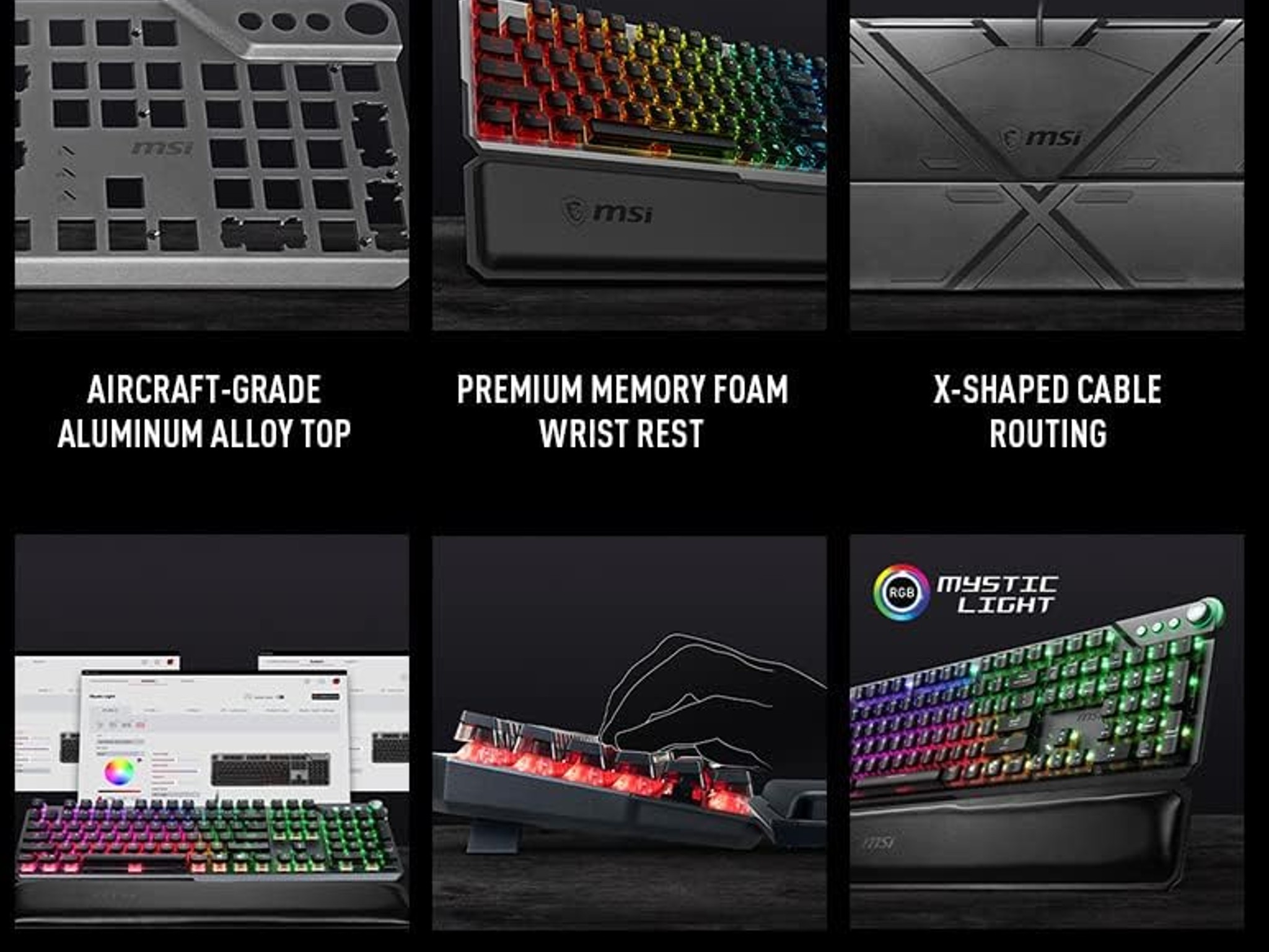(BNIB) MSI Vigor GK71 Sonic Blue US Mechanical RGB Gaming Keyboard