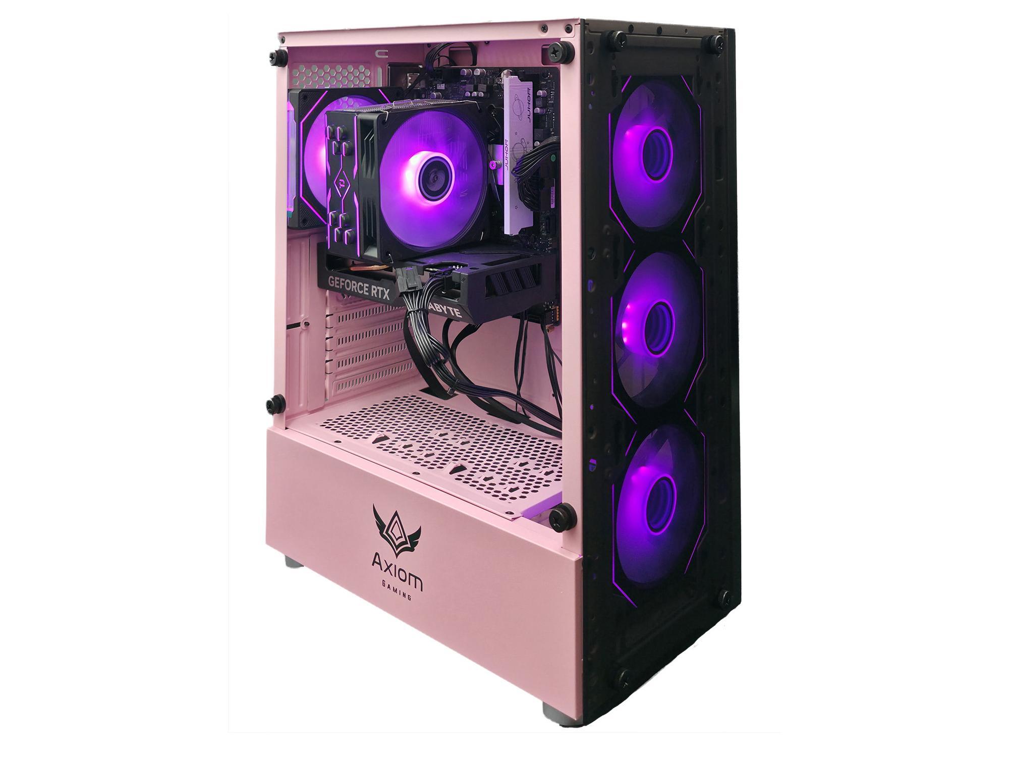 Axiom Gaming Ryzen 7 5700G RGB Gaming PC – RTX 4060 | 16GB RAM | 1TB NVMe | Pink PC
