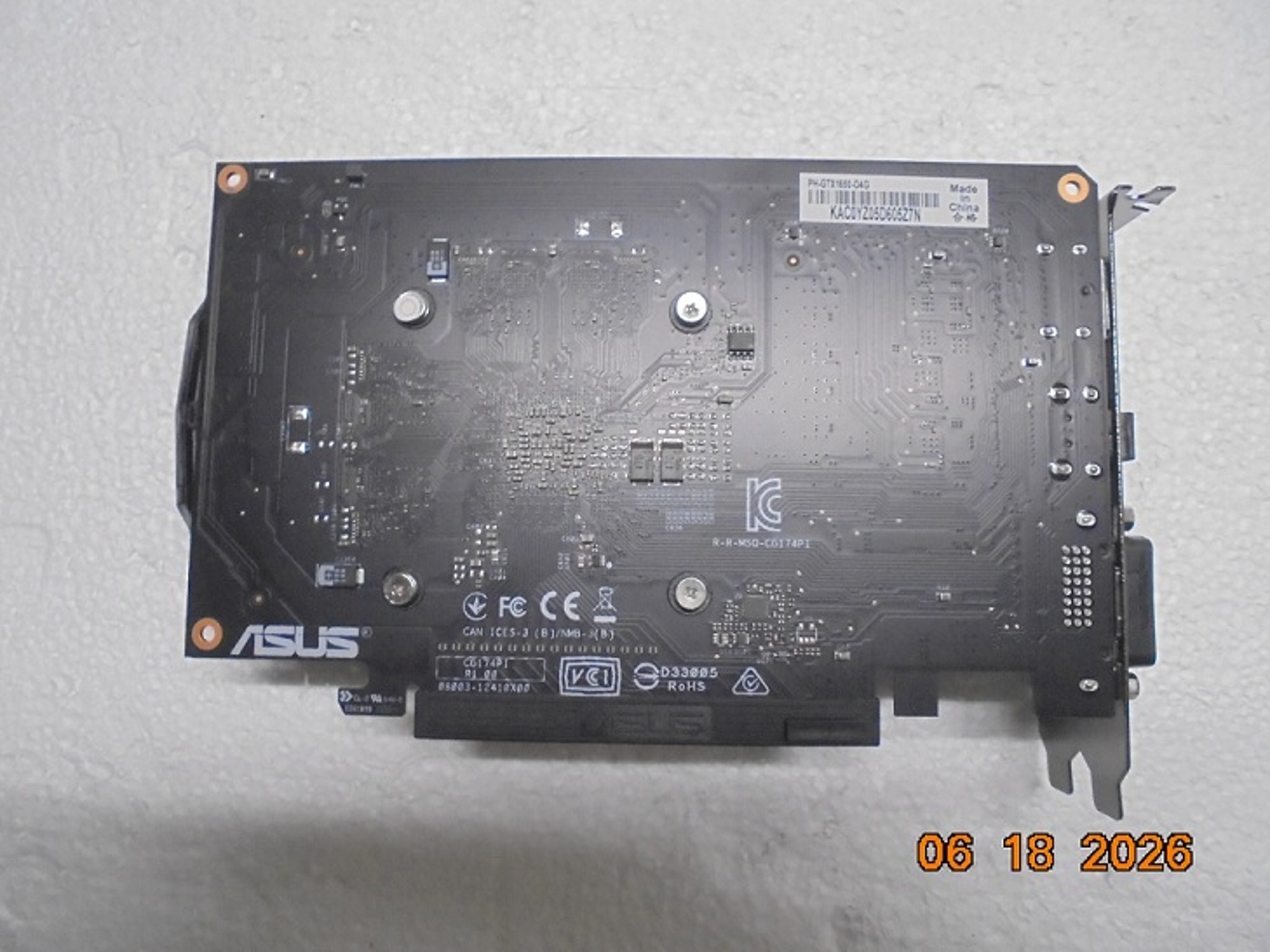 ASUS PHOENIX GTX 1650 OC/PH-GTX1650-O4G/Like New Open Box Condition