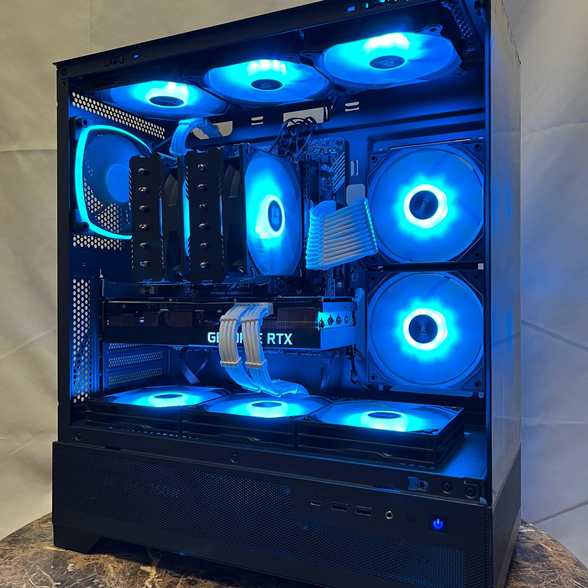 🌊Blue Lagoon🌊 | RTX 3080 PRO PC | Ryzen 5 5700G | 16GB RAM | 1TB SSD | Windows 11 Pro