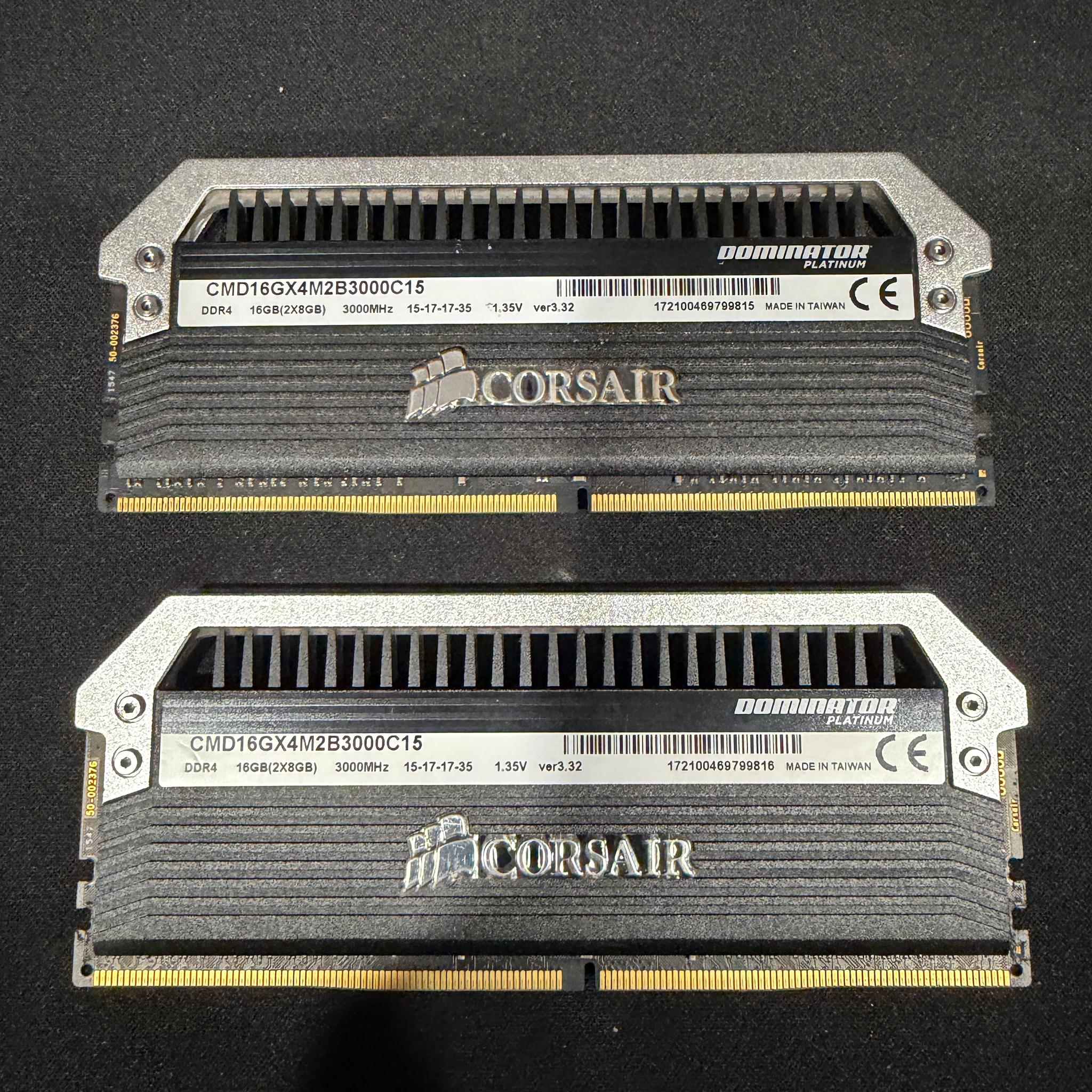 16Gb (2x8) Corsair Dominator 3000Mhz