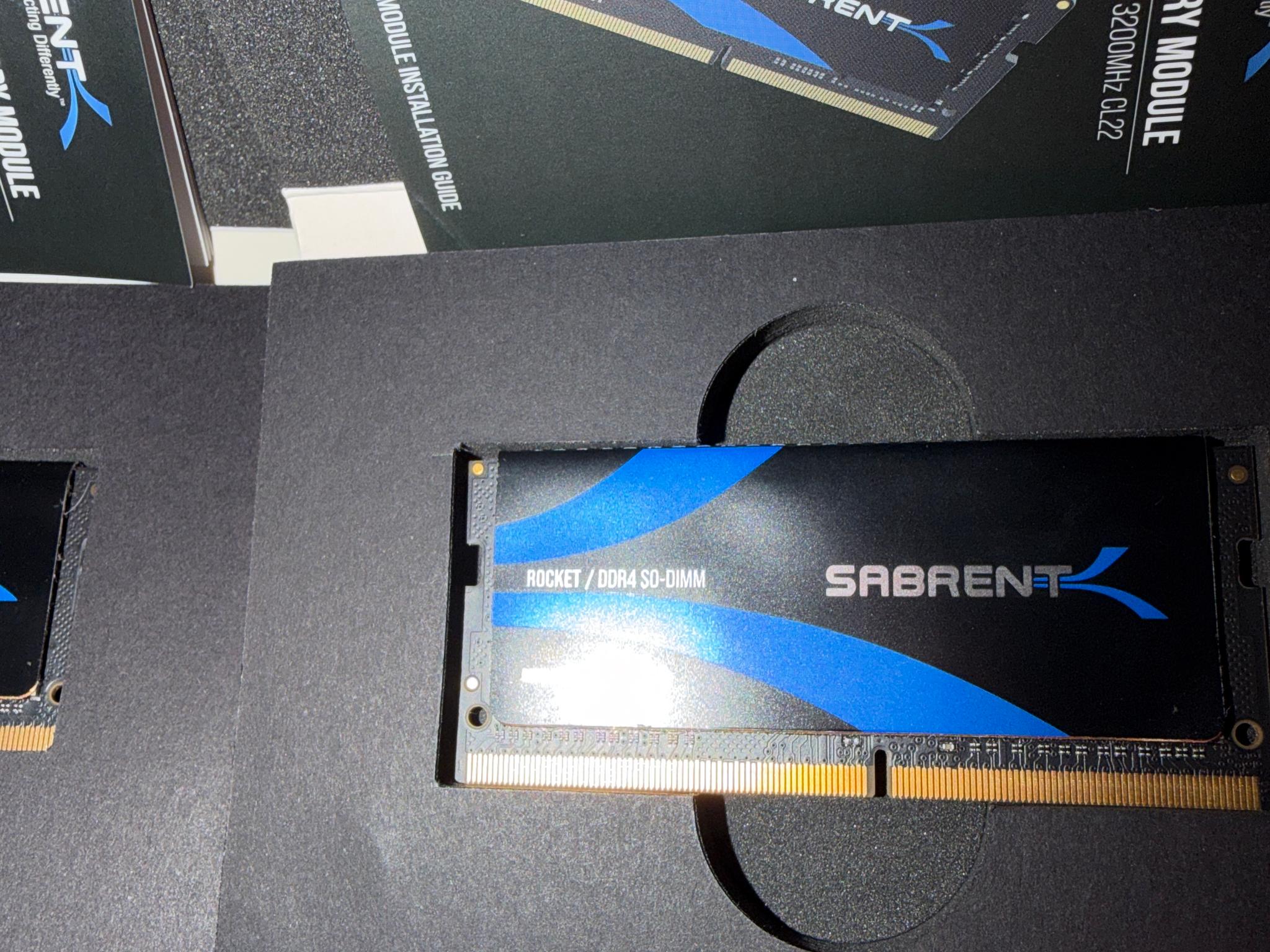 DDR4 32GB 3200 RAM Sabrent Dual Channel Sodimm