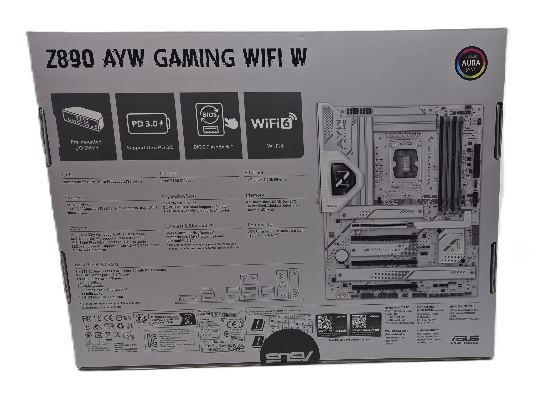 ASUS Z890 AYW GAMING WIFI W Intel LGA 1851 ATX Motherboard NEW