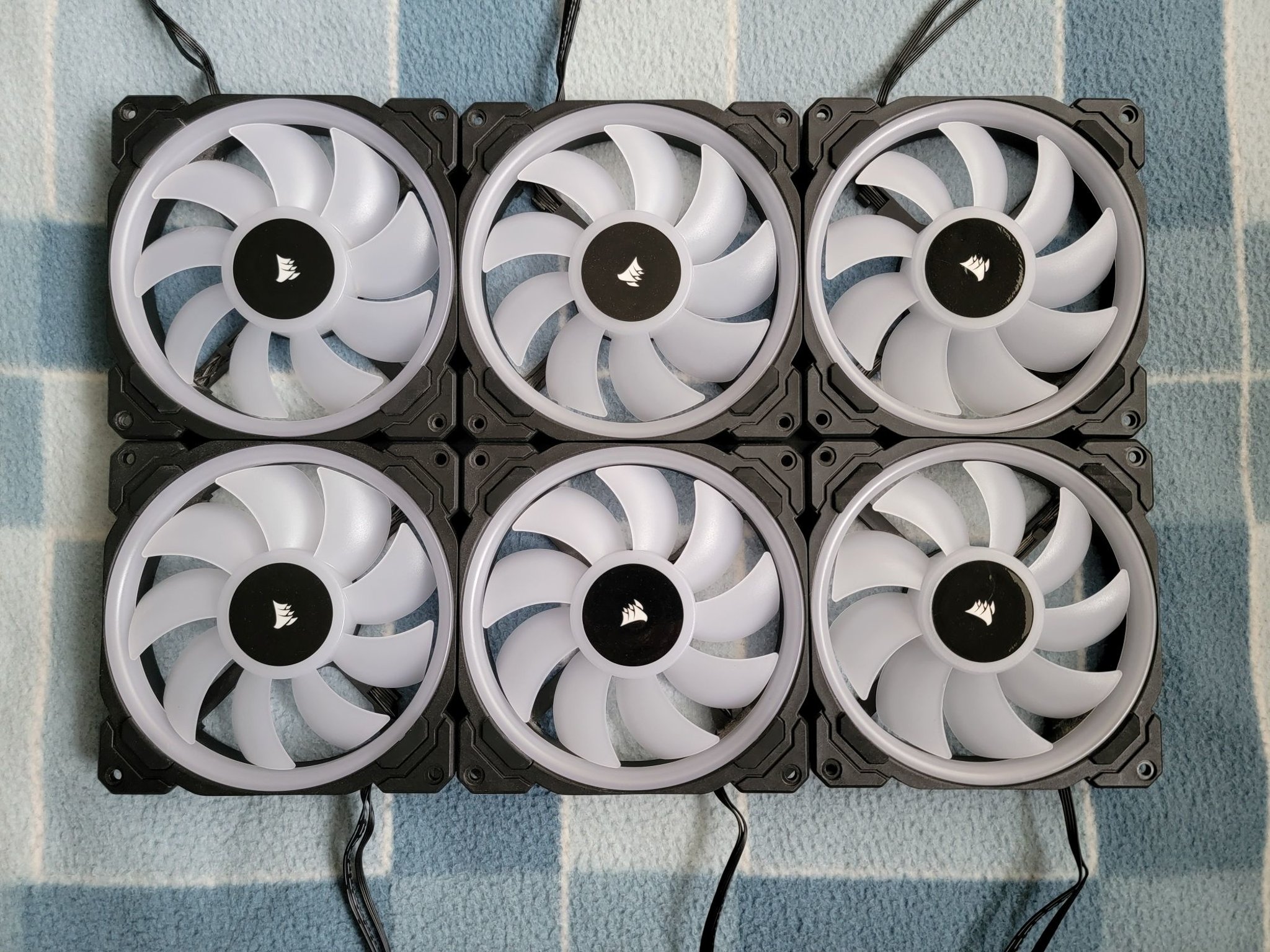 Corsair LL Series LL140 RGB 140mm Fans x 6 - Used