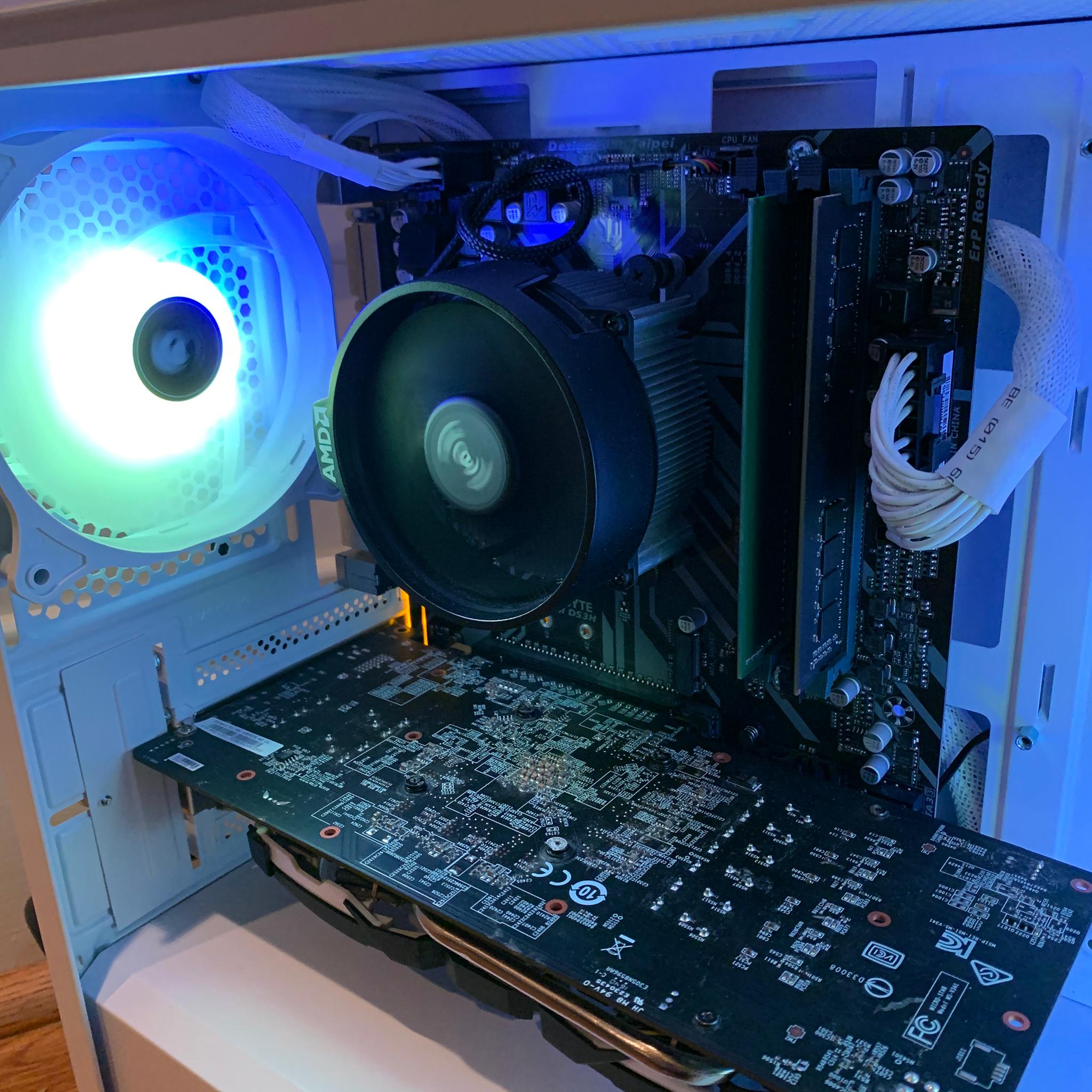 RYZEN 5 1600 RX 480 FORTNITE READY 16GB RAM 1000GB SSD ARGB CUSTOM WINDOWS 10 PC