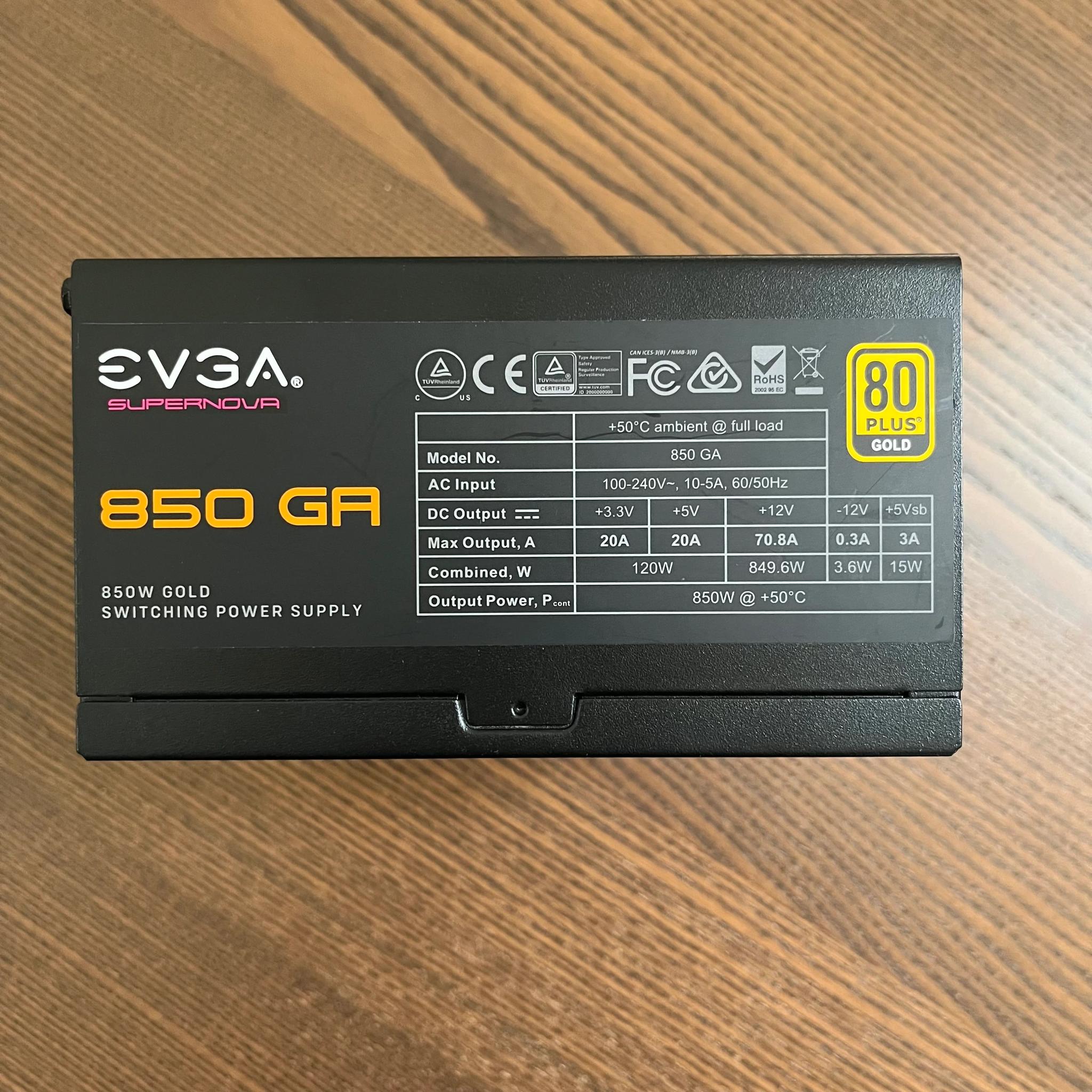 EVGA Supernova 850 GA, Used, Fully Functioning; See Description