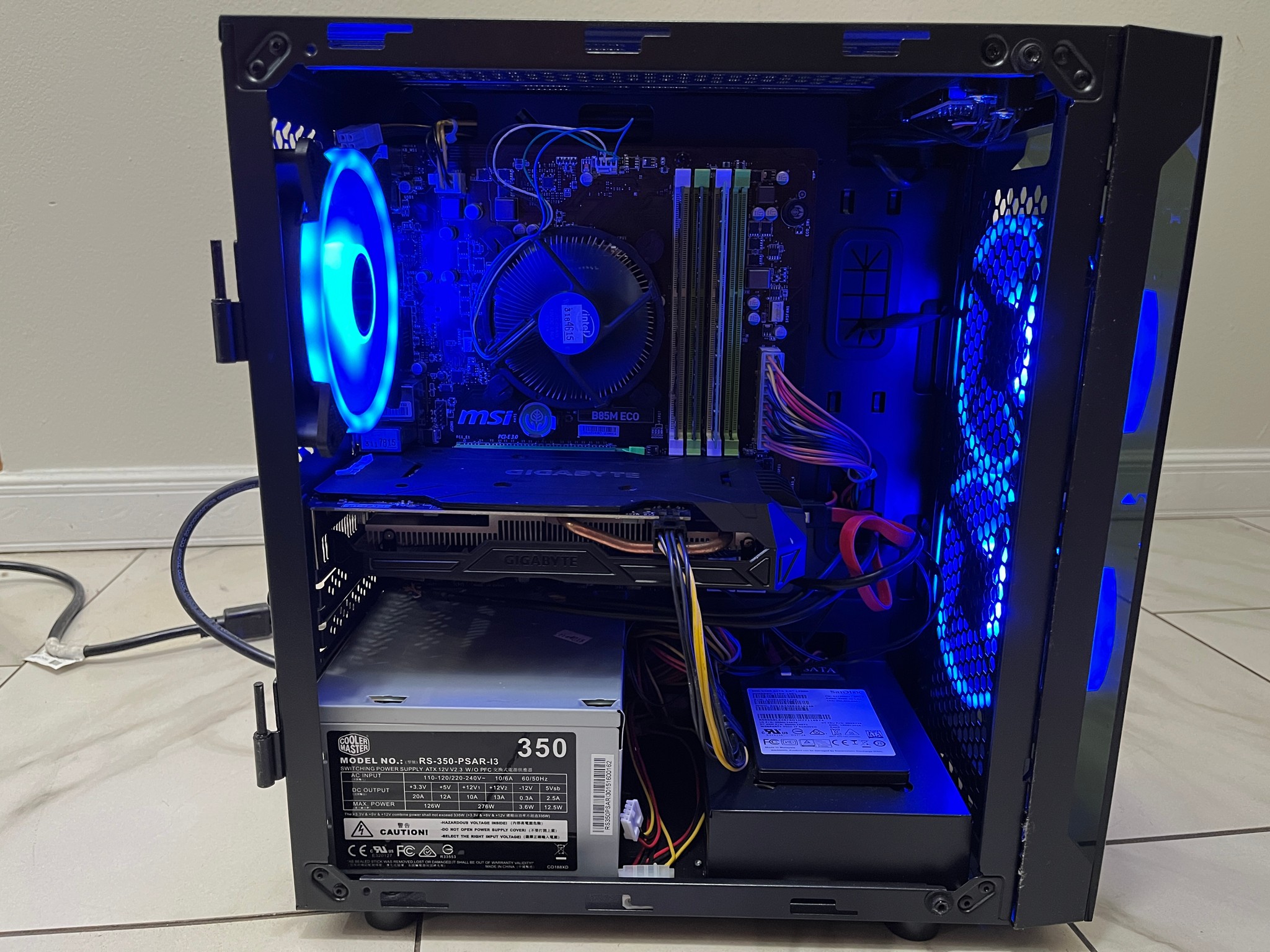 Budget Gaming PC - Intel i7-4790, NVIDIA GTX 1060, 16GB RAM, 870 GB Storage, w/ Wi-Fi & BT