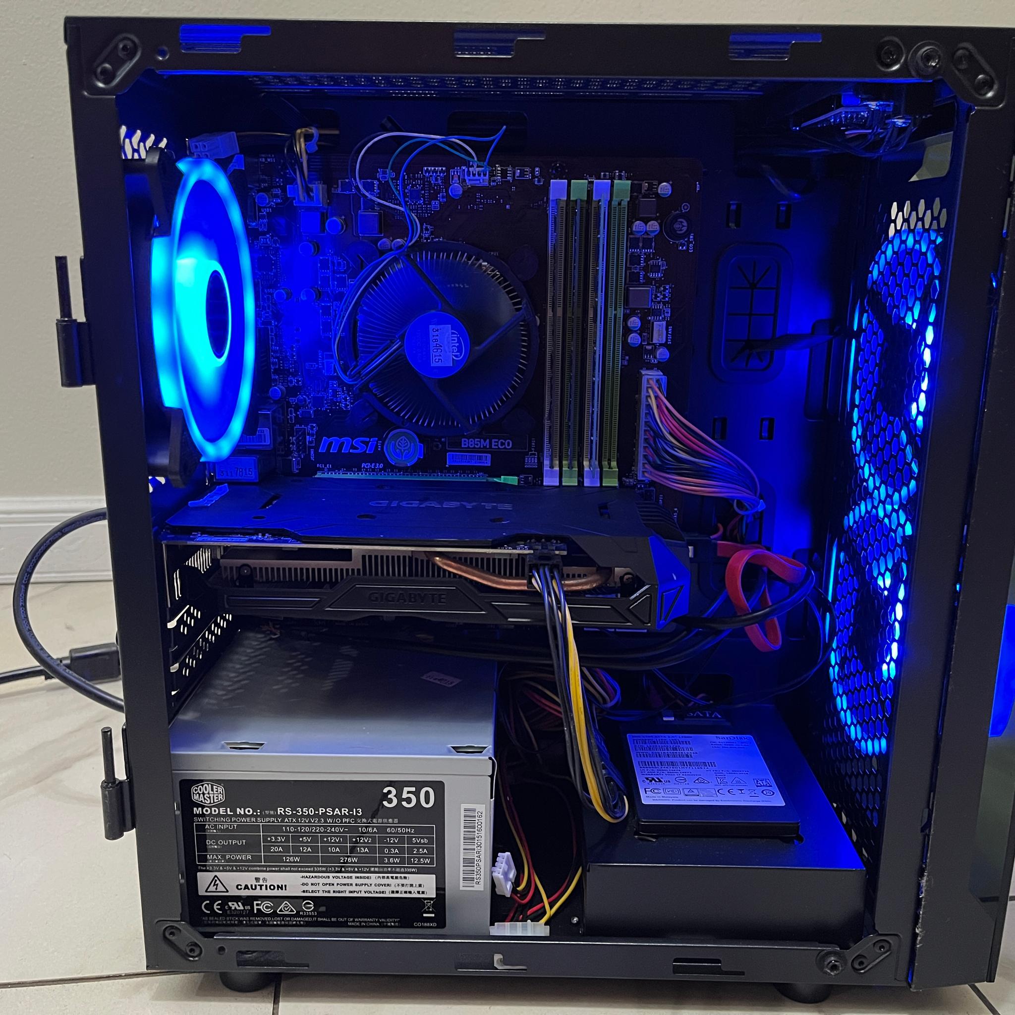 Budget Gaming PC - Intel i7-4790, NVIDIA GTX 1060, 16GB RAM, 870 GB Storage, w/ Wi-Fi & BT