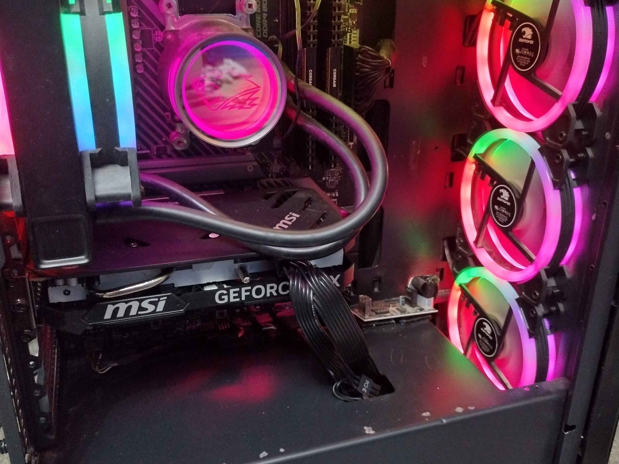 Gaming PC. 5600x CPU, with 64GB of ram (2x32, 3200mt/s), and an MSI 4060