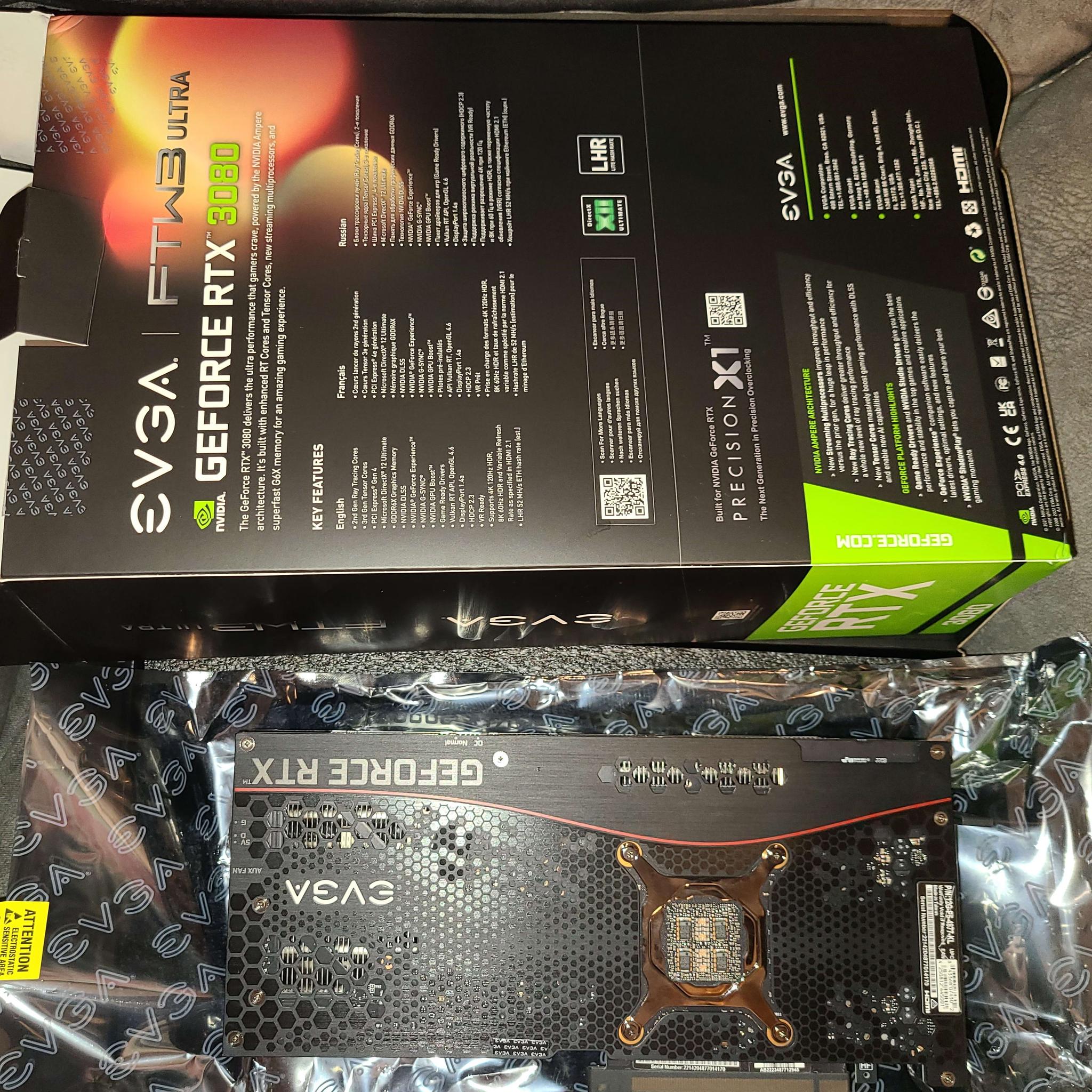 EVGA GeForce RTX 3080 FTW3 ULTRA 12GB Video Card
