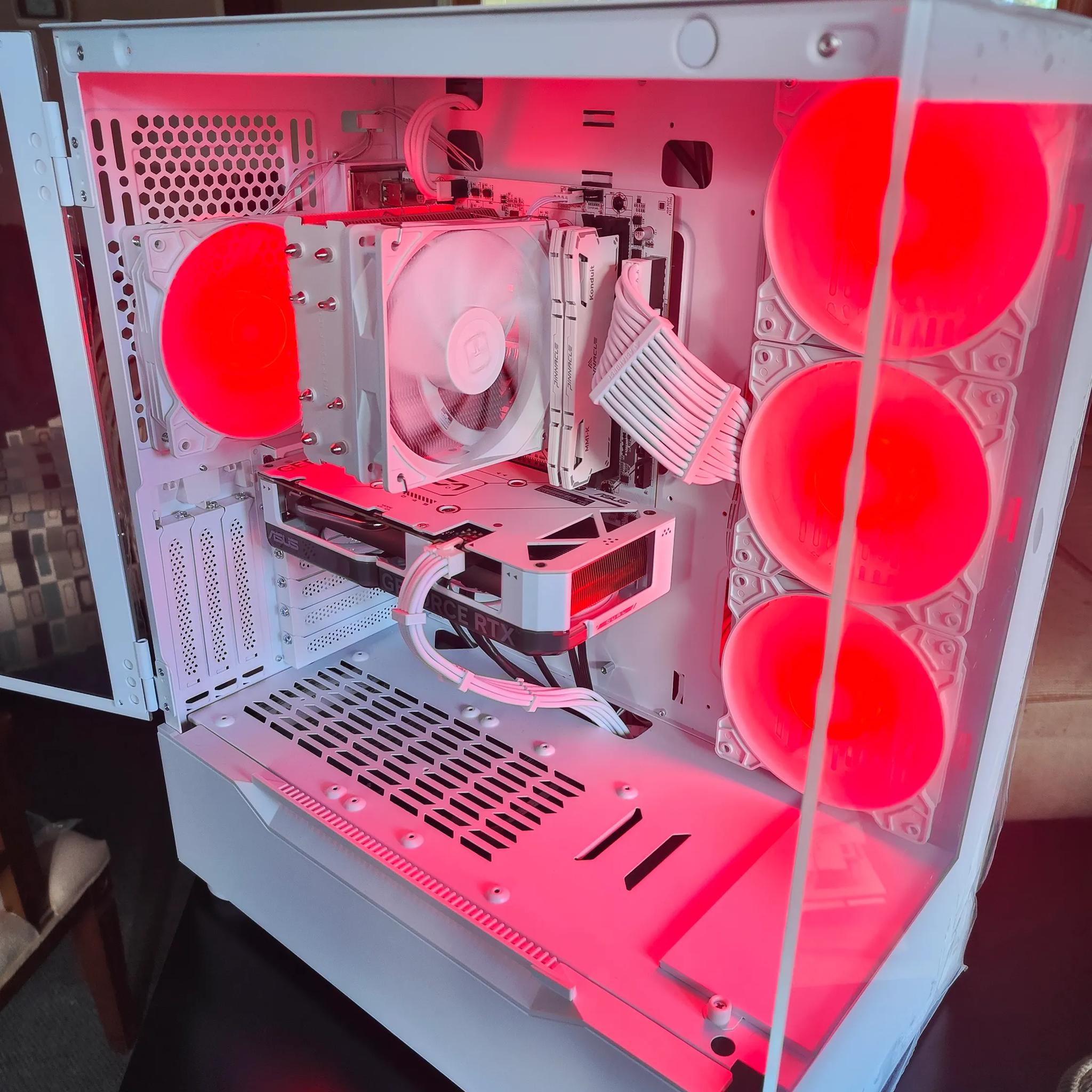 All White 1080p Gaming PC, Ryzen 5600/16gb DDR4/1tb SSD/RTX 4060