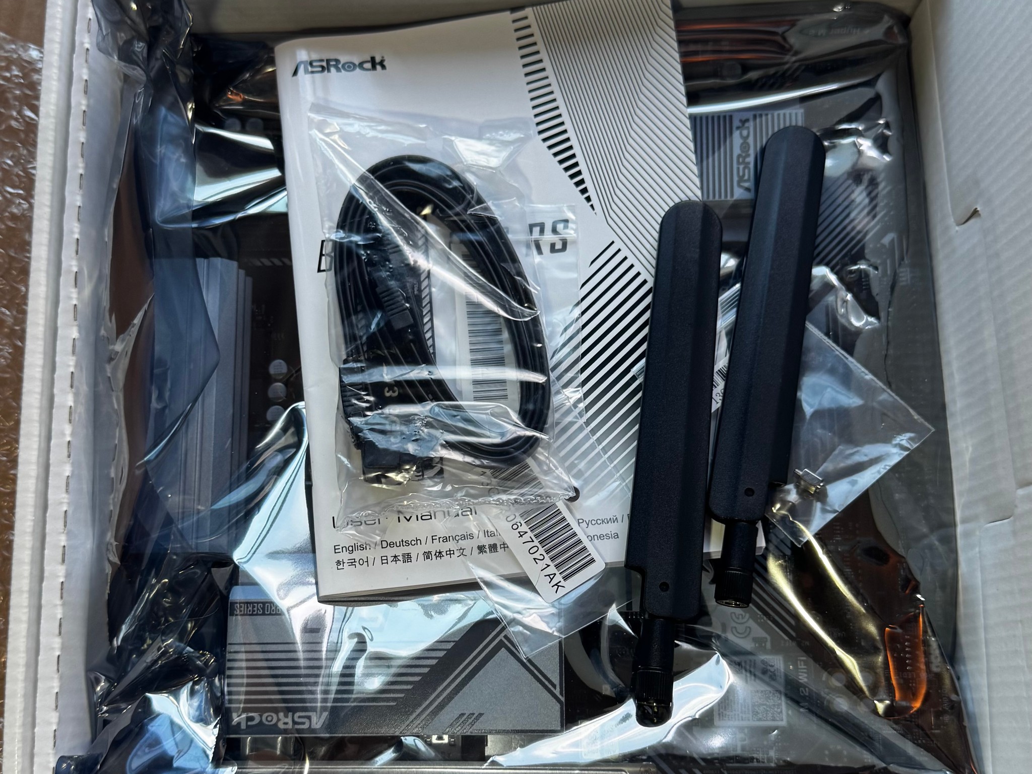 ASRock B760M Pro RS DDR5 Motherboard + Installed Intel Wi-Fi 6 AX200 Kit