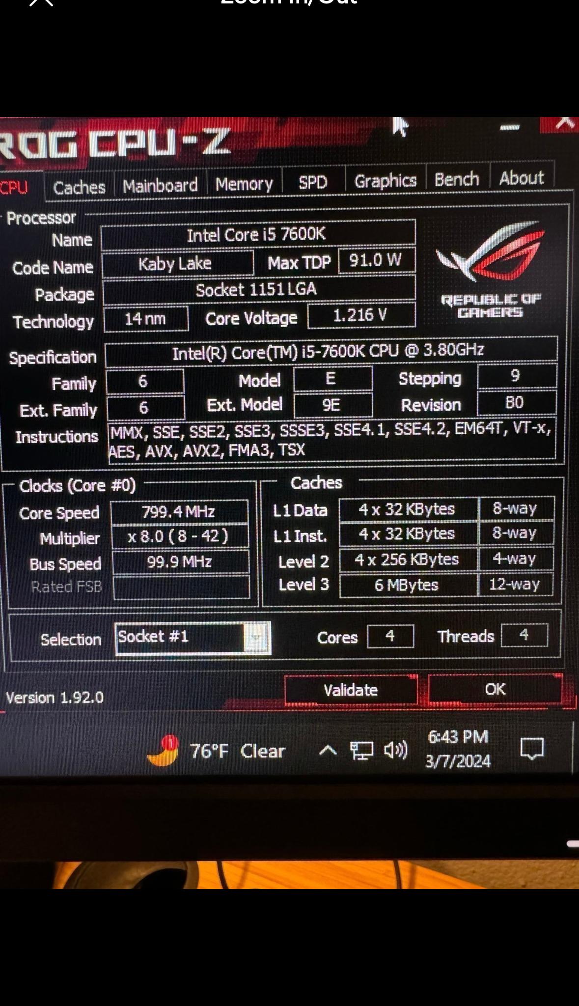 Intel Core i5 7600k