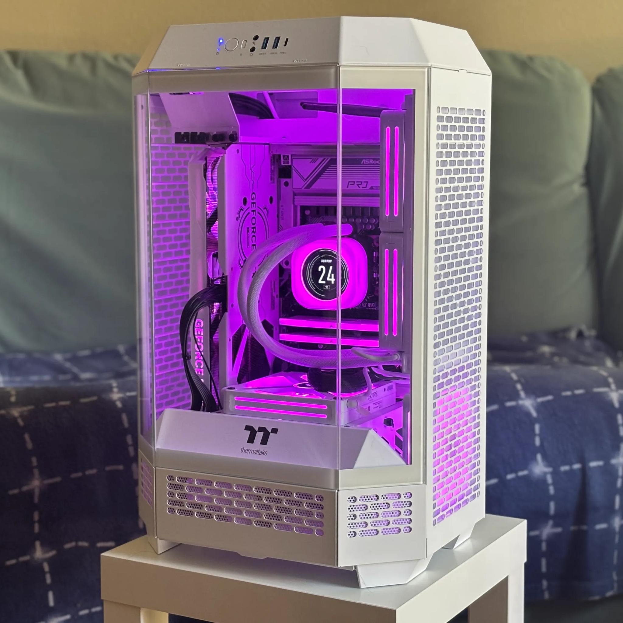 RTX 4070 Super, Ryzen 7 7800X3D, White Tower Glass RGB Gaming PC