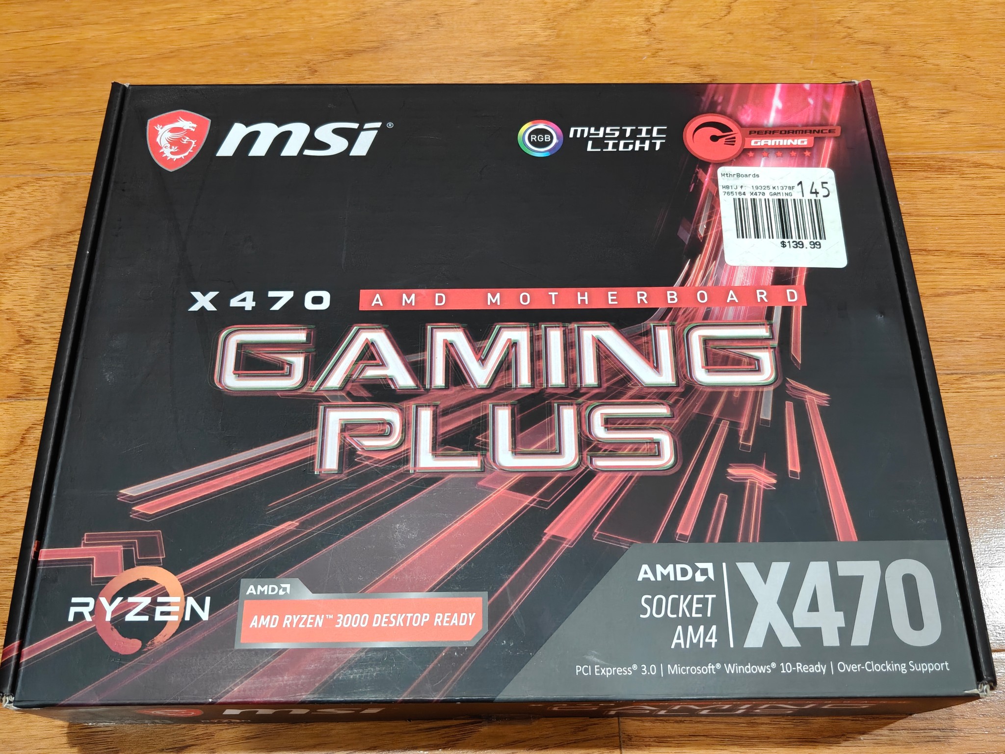 MSI X470 GAMING PLUS AMD ATX Motherboard Socket AM4 DDR4 w/ I/O Backplate