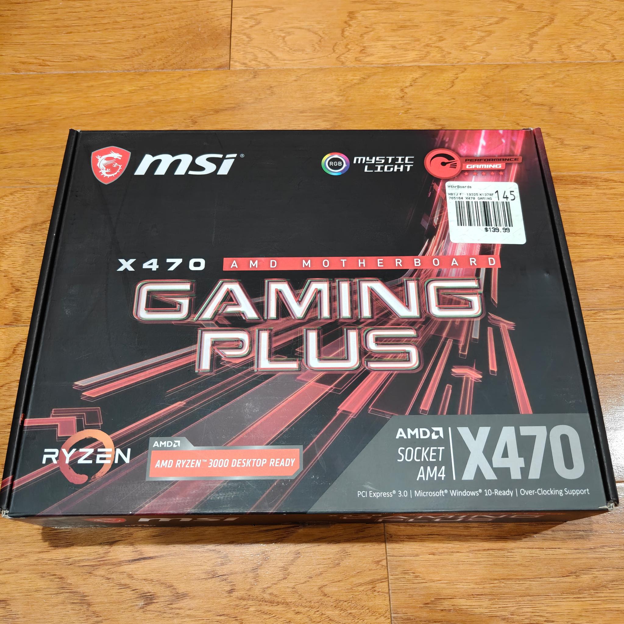 MSI X470 GAMING PLUS AMD ATX Motherboard Socket AM4 DDR4 w/ I/O Backplate