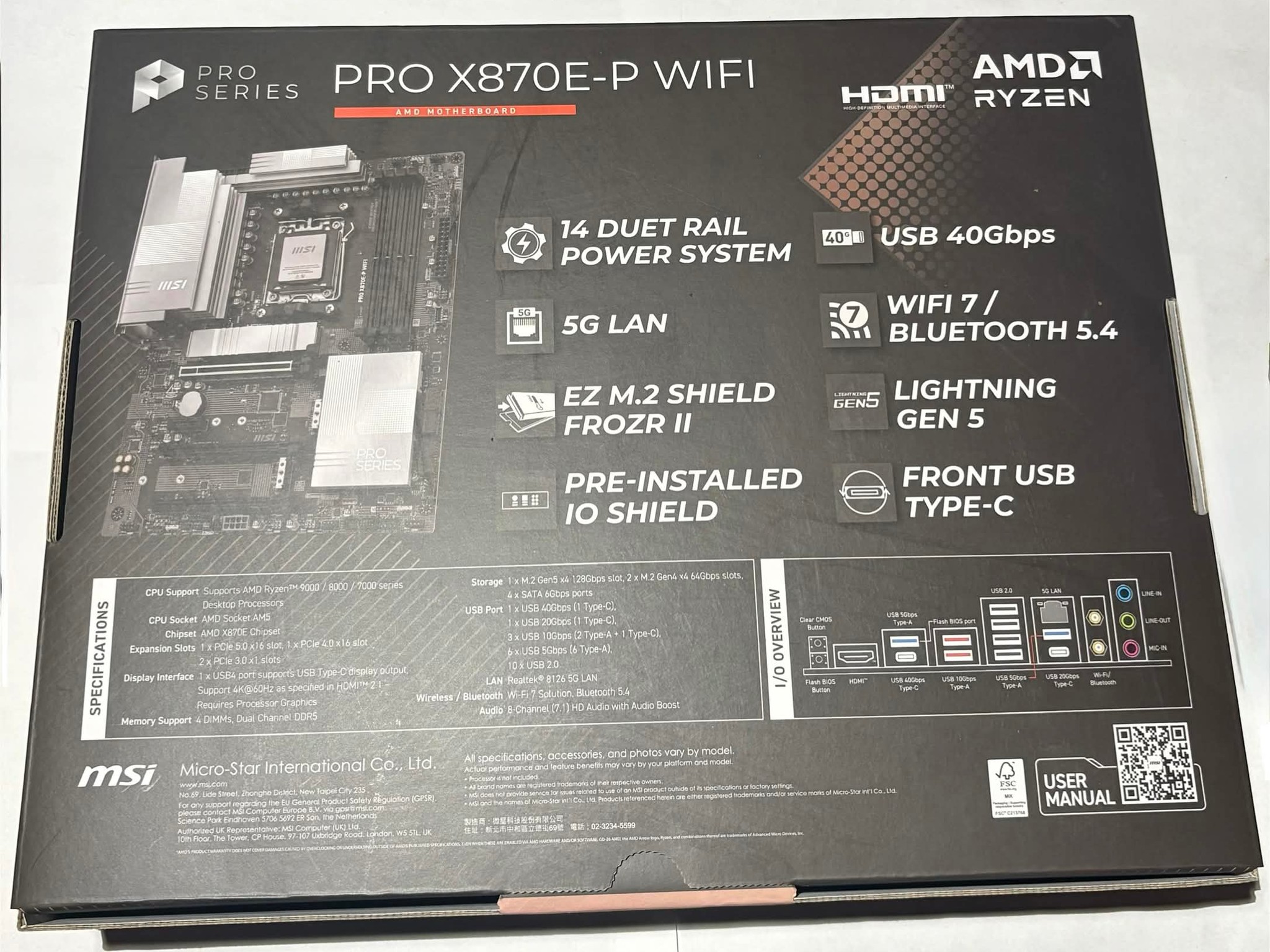 MSI PRO X870-E P WiFi AM5 DDR5 Motherboard PCIe 5.0