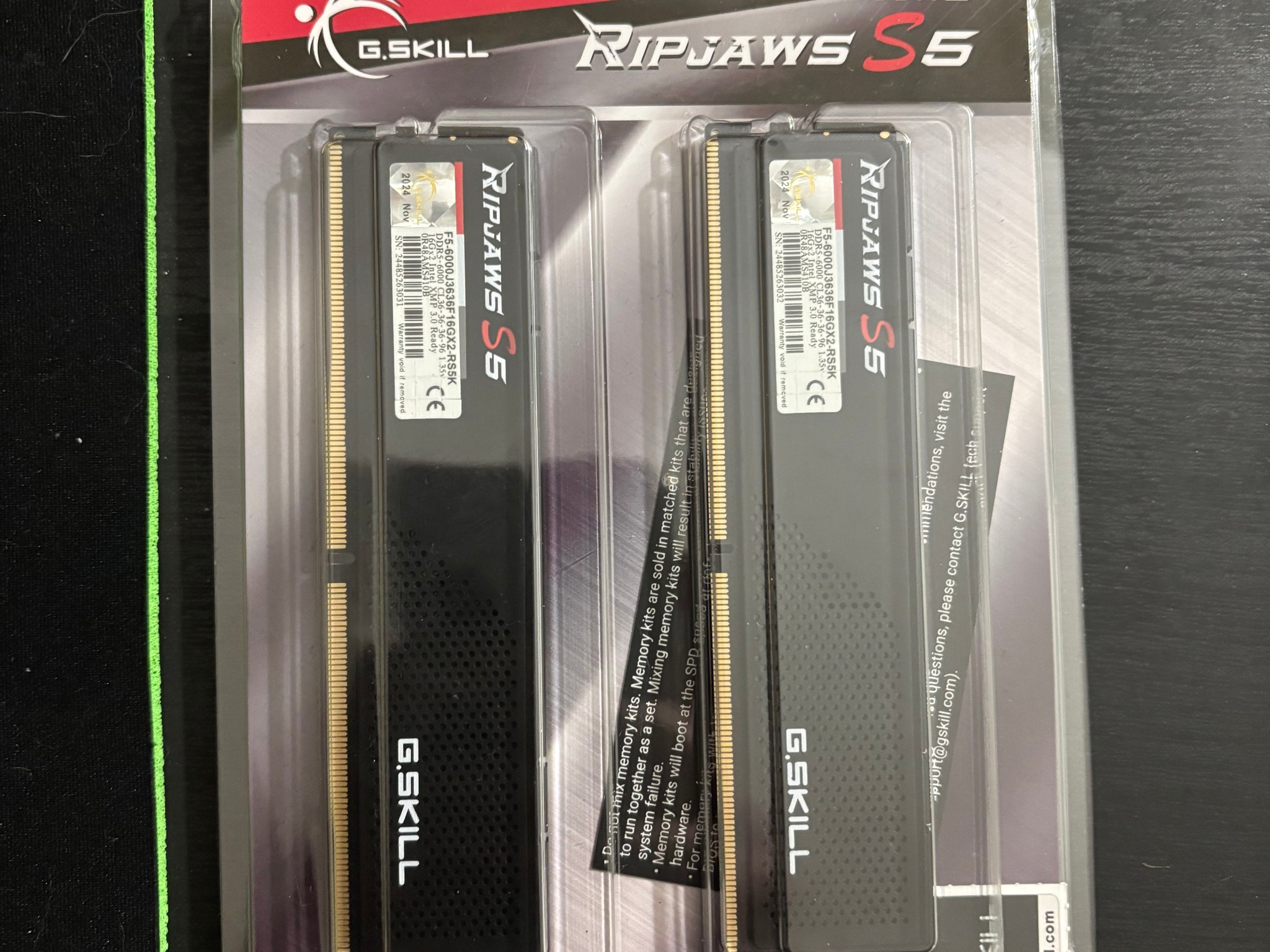 G.Skill Ripjaws 32GB (2x16GB) DDR5-6000 CL36