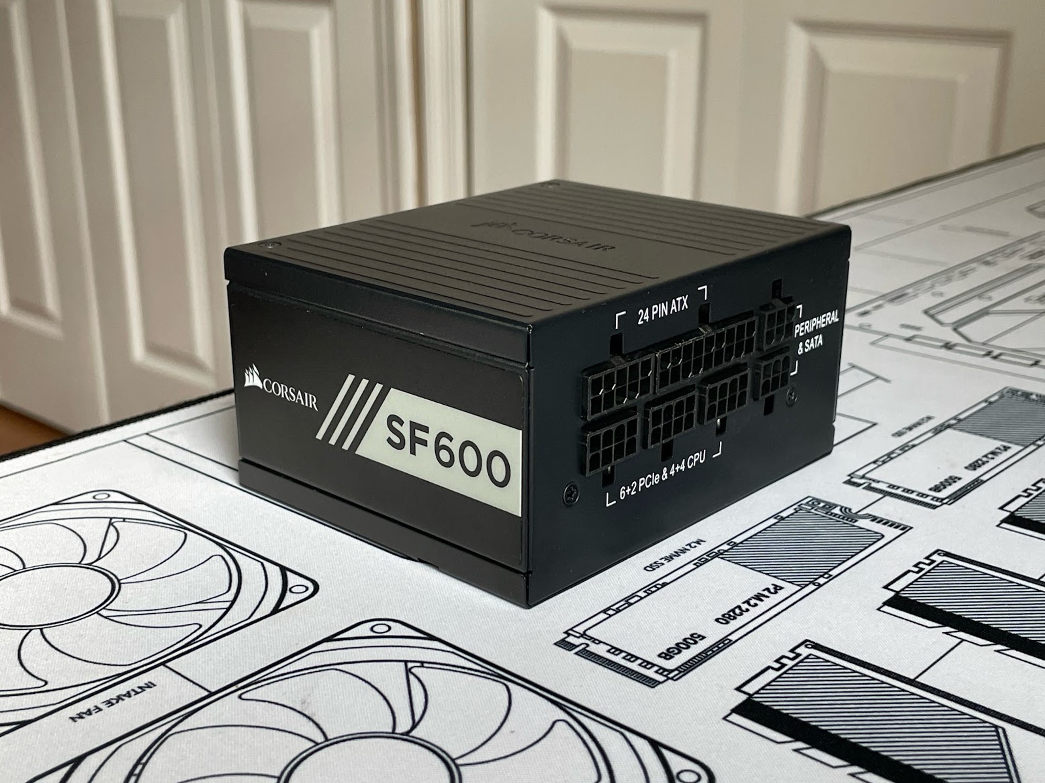 Corsair SF600 80+ Gold 600w SFX PSU Power Supply w/ All Original Cables