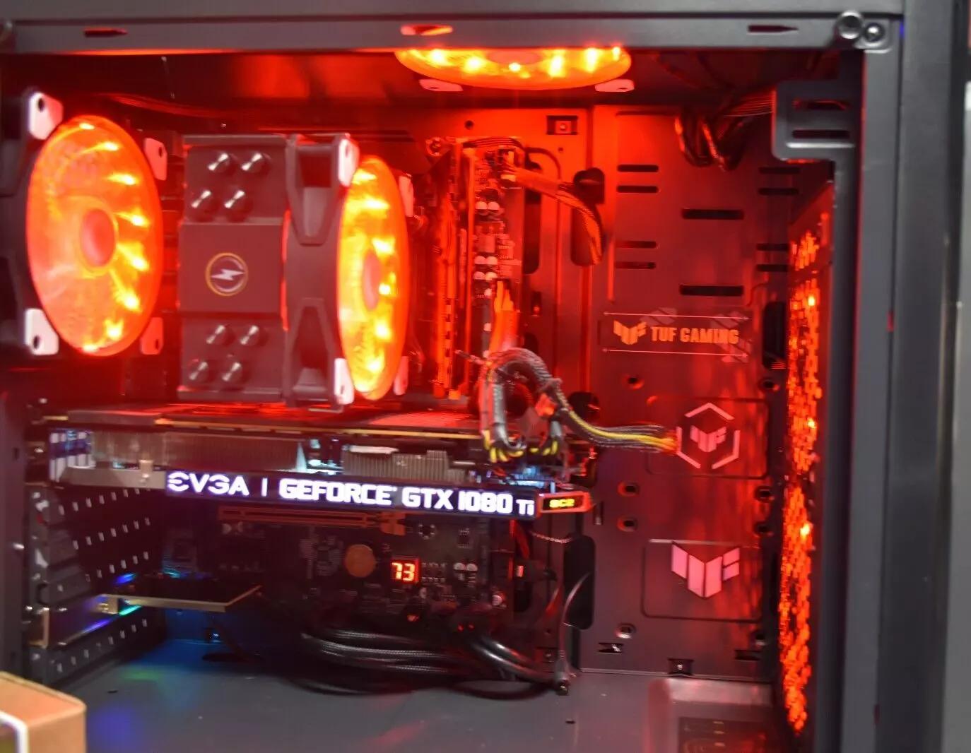 GAMING PC INTEL XEON 2690 16GR RAM GPU 1080TI 11GB 1TBNVME &500GB HHD WIFI 600 W 12 CORES &24THERADS