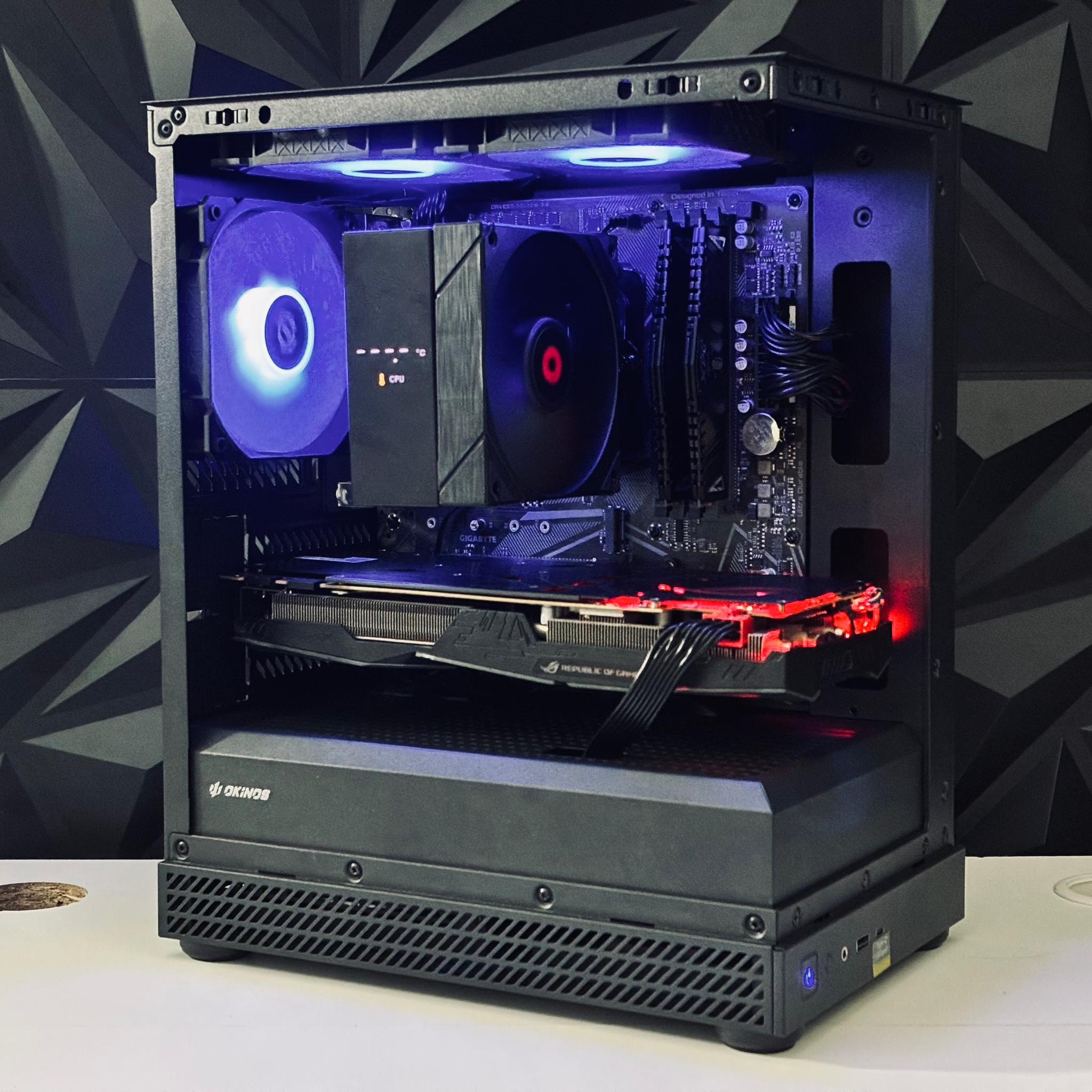 🧡🖤 Black Gaming PC - GTX 1070 / Ryzen 5 3600 / 16GB RAM  🖤🧡