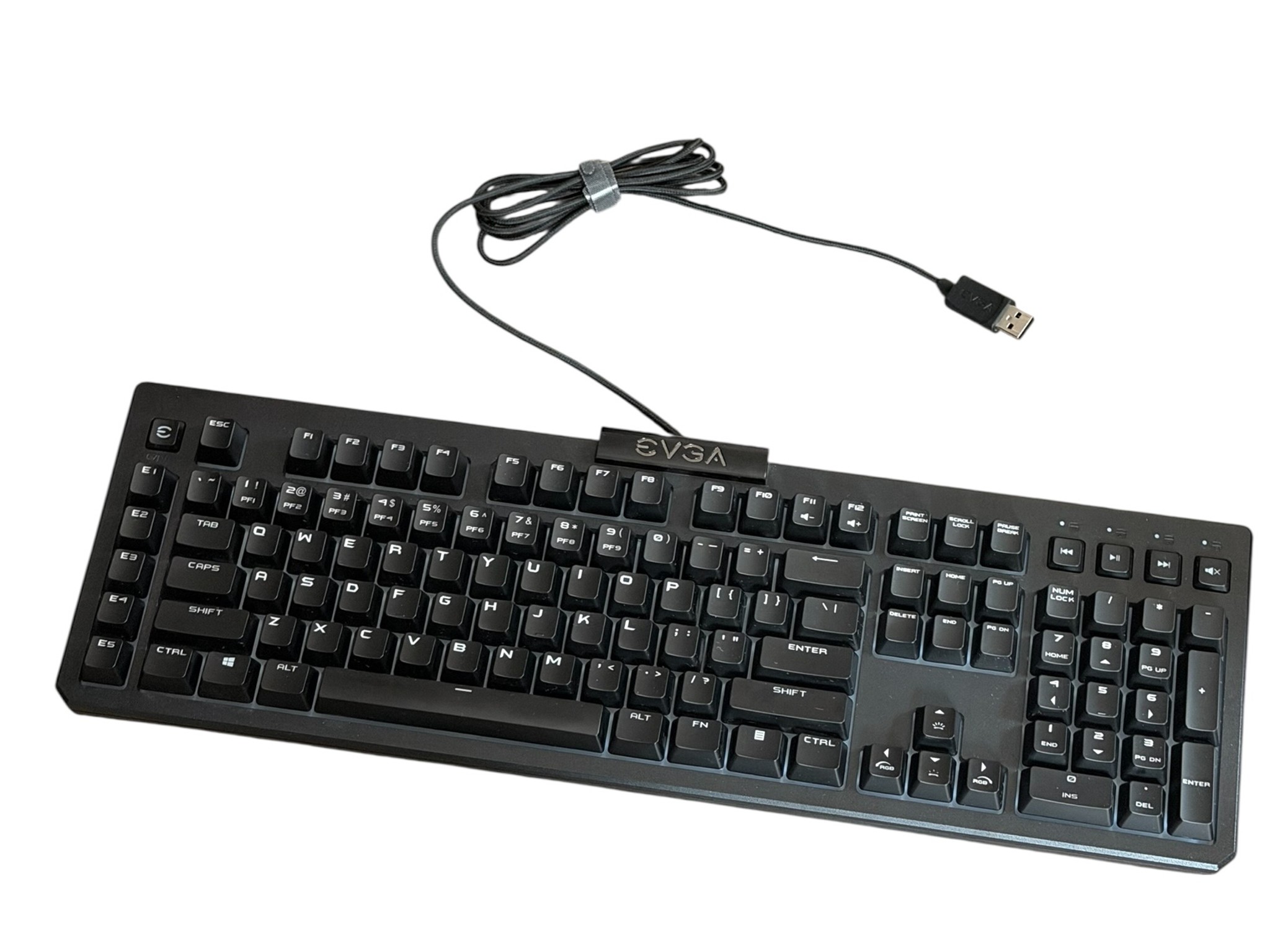 EVGA Z12 Gaming RGB Wired Mechanical Keyboard with Leather Wrist Pad