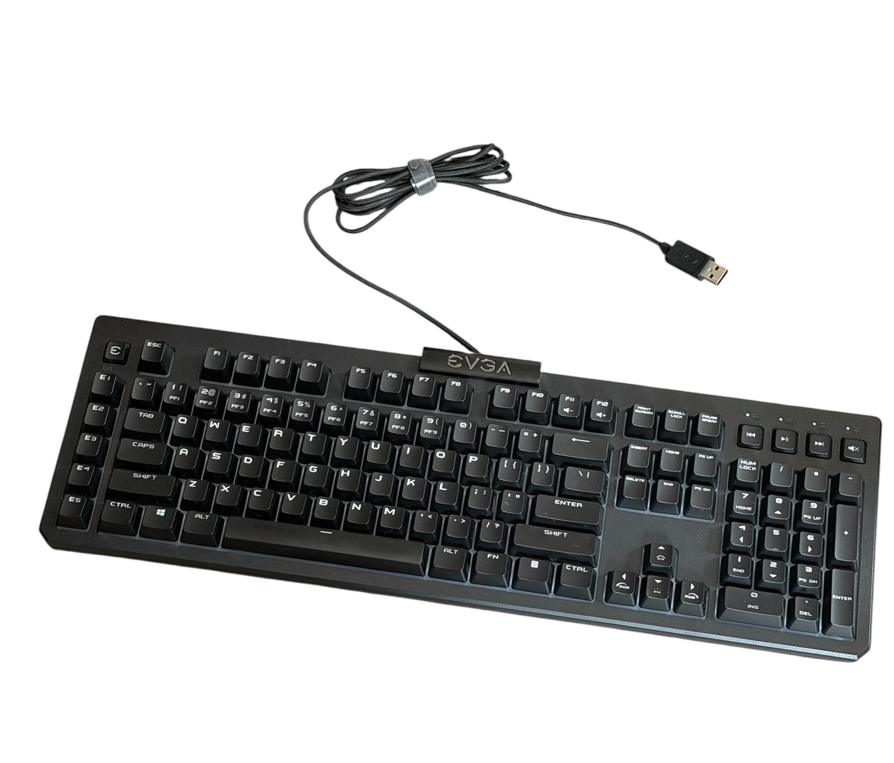 EVGA Z12 Gaming RGB Wired Mechanical Keyboard with Leather Wrist Pad