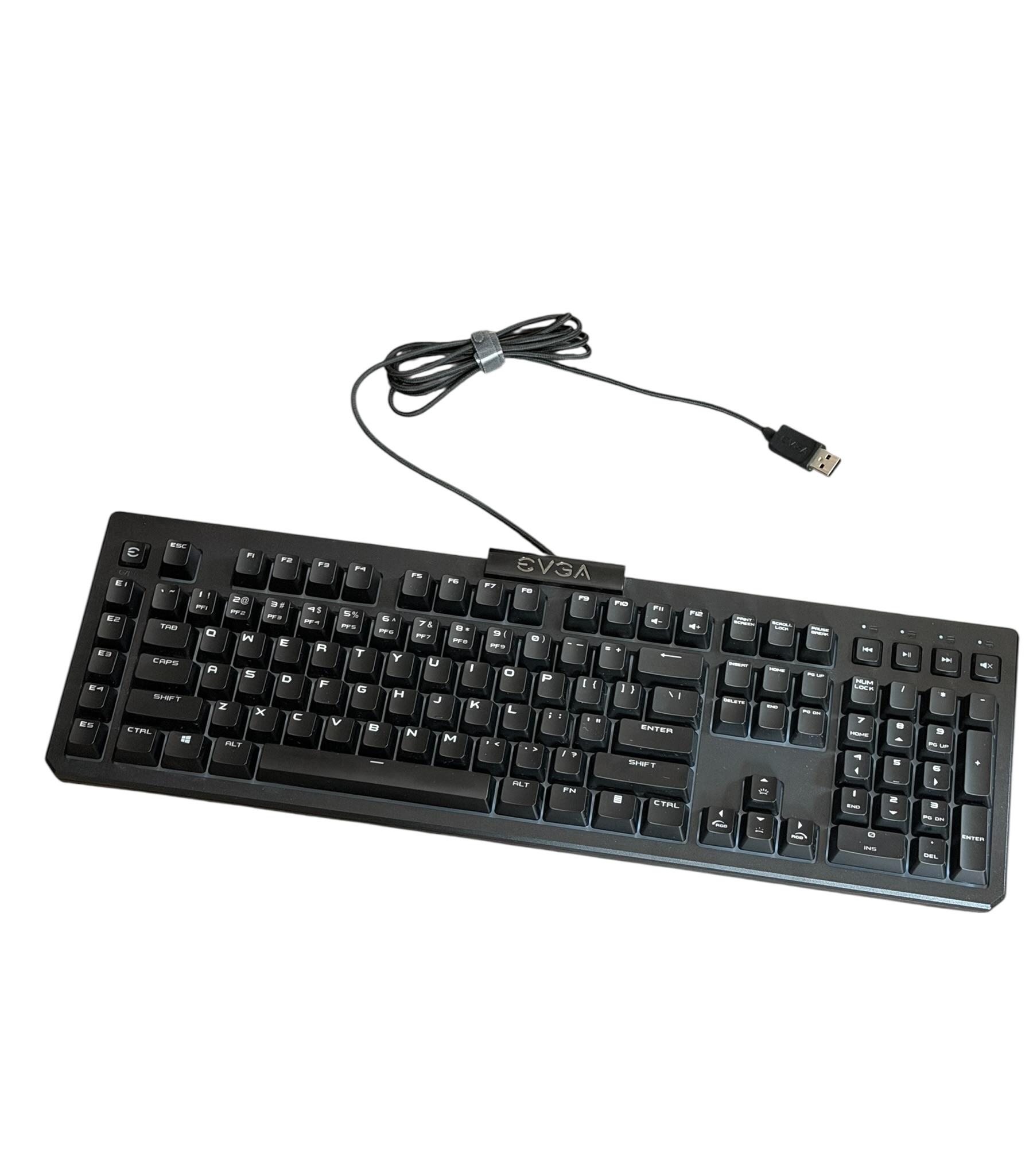 EVGA Z12 Gaming RGB Wired Mechanical Keyboard with Leather Wrist Pad