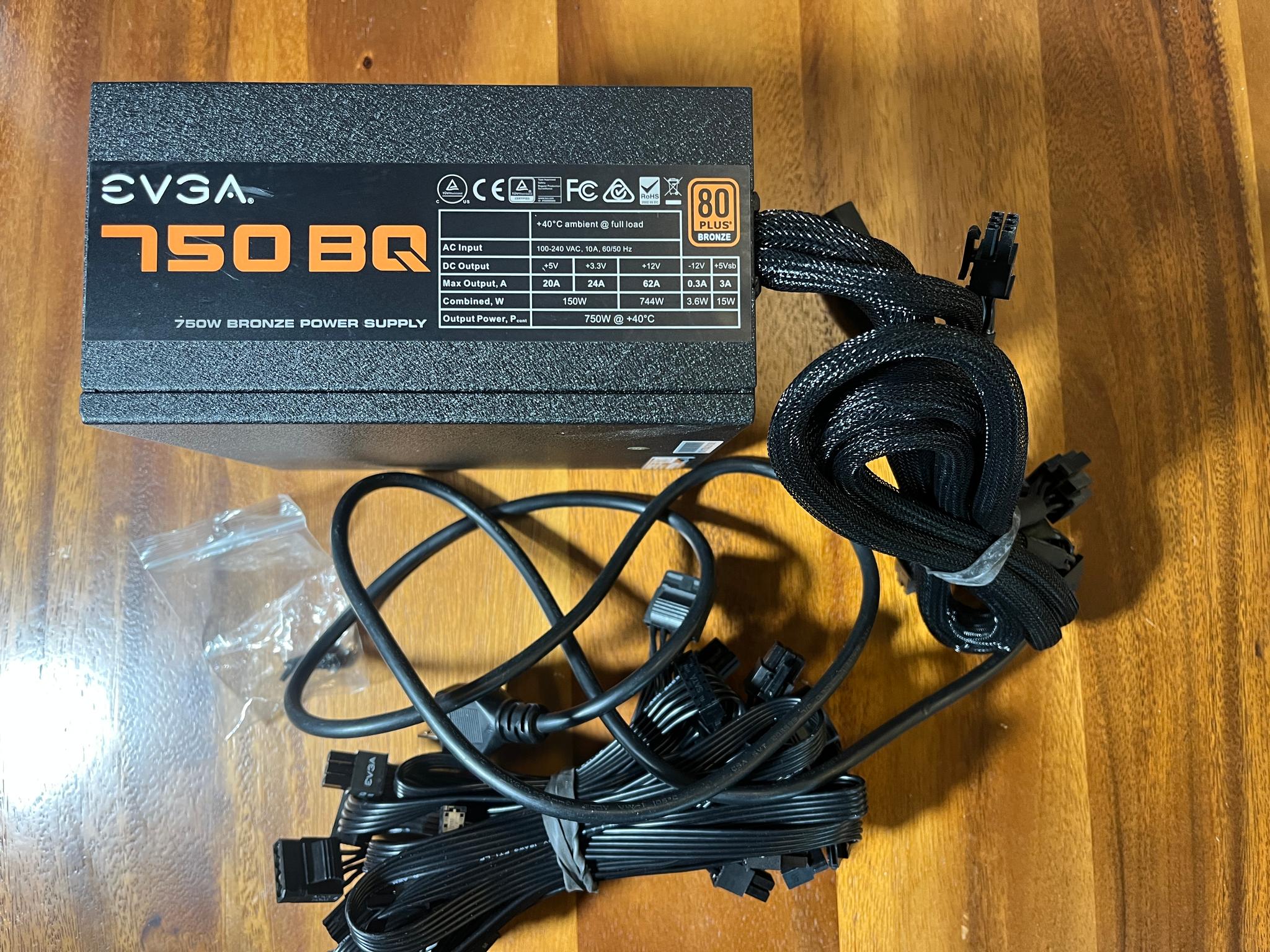 EVGA 750 BQ, 80+ BRONZE 750W Semi Modular,Power Supply 110-BQ-0750