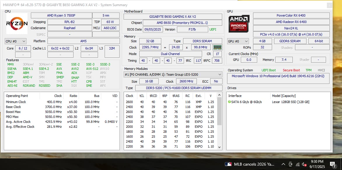 Gigabyte B650 Gaming X AX V2 AMD AM5 ATX Motherboard