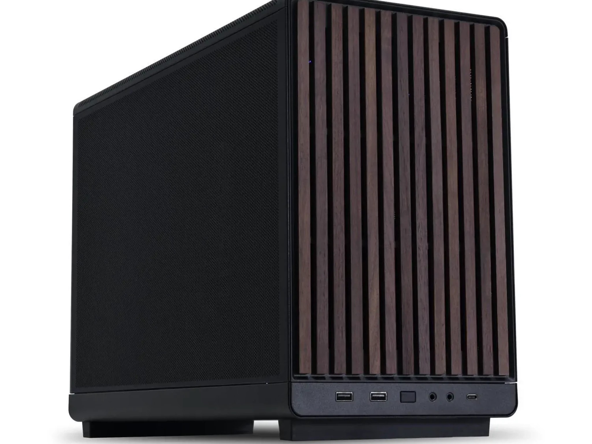 Lian Li A3-mATX Wood Edition Micro ATX Case Supports 360mm AIO Cooler & 415mm GPU | Black