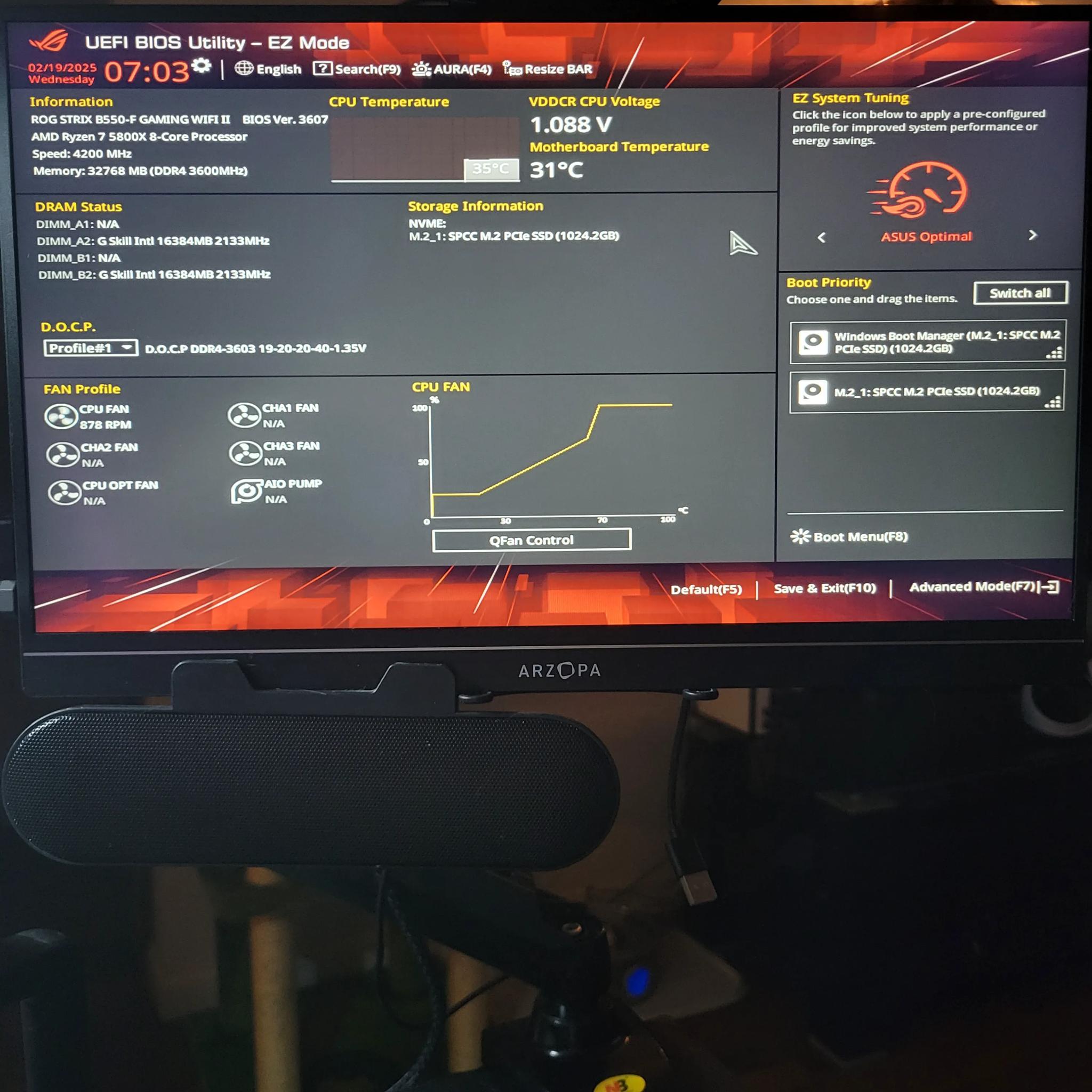 🎮 Ultimate COMBO! ⚙️ Ryzen 7 5800X | ROG STRIX B550-F | G.Skill Ripjaw 32GB | 1tb m.2 💥