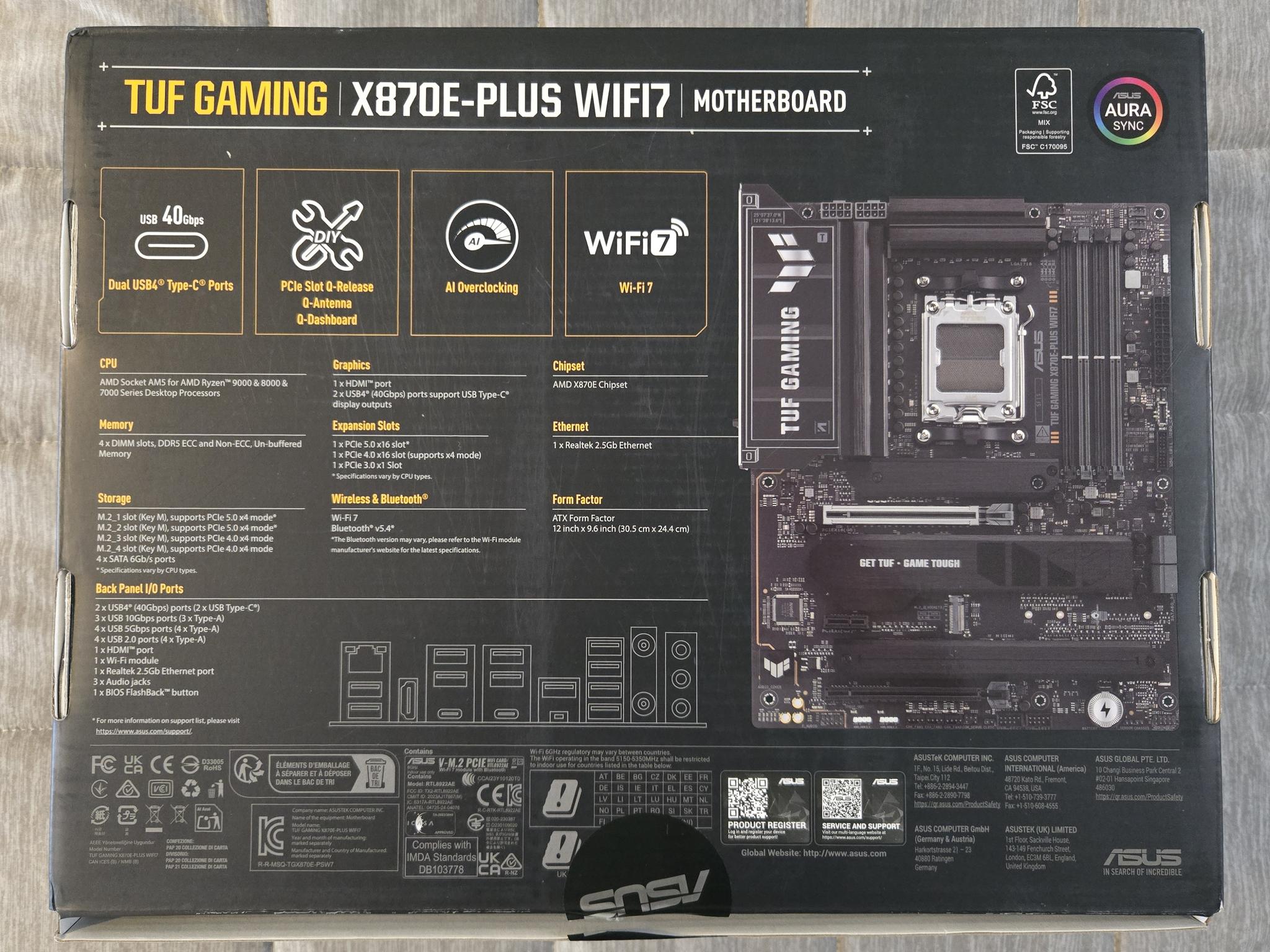 *NEW* Asus TUF X870E-Plus WIFI 7