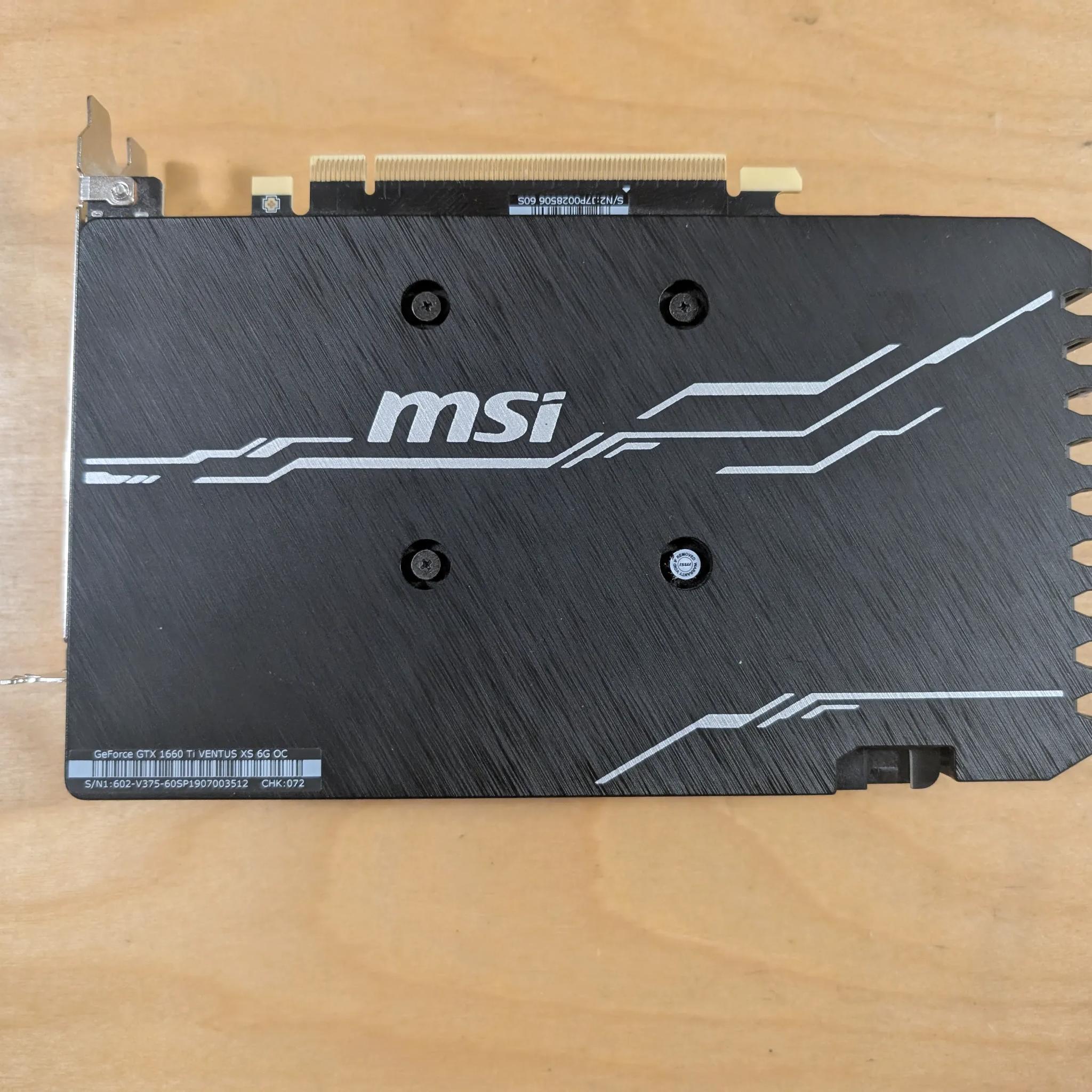 MSI Nvidia GTX 1660 Ti Ventus OC