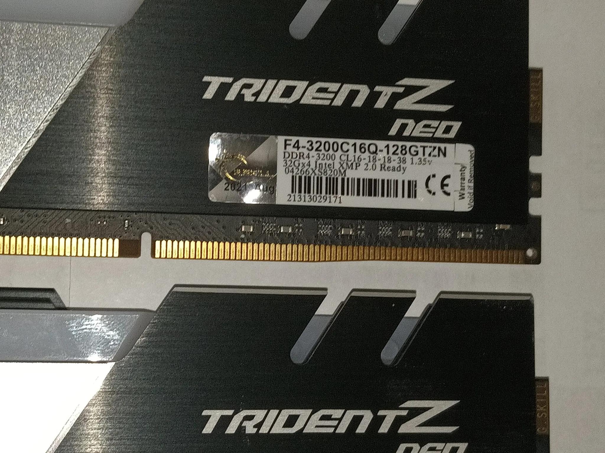 G.SKILL Trident Z Neo 64GB (2x32GB) 3200MHz CL16 DDR4