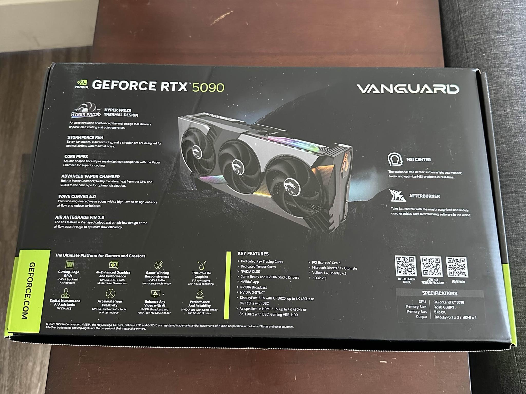 MSI Vanguard RTX 5090