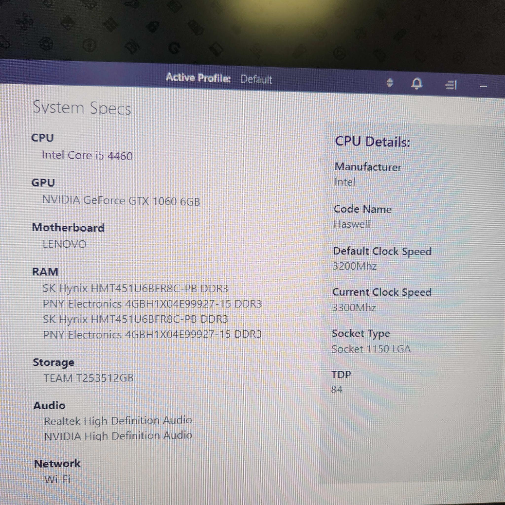 JT-1 | i5-4460 | GTX 1060 | 16GB RAM | 512GB SSD | Wi-Fi | Windows 10 Home