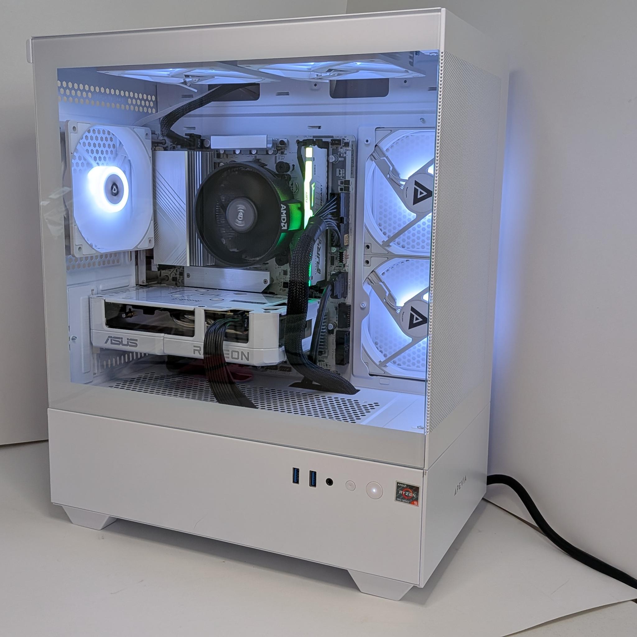 New ALL AMD AM5 Custom Gaming PC Lunar White