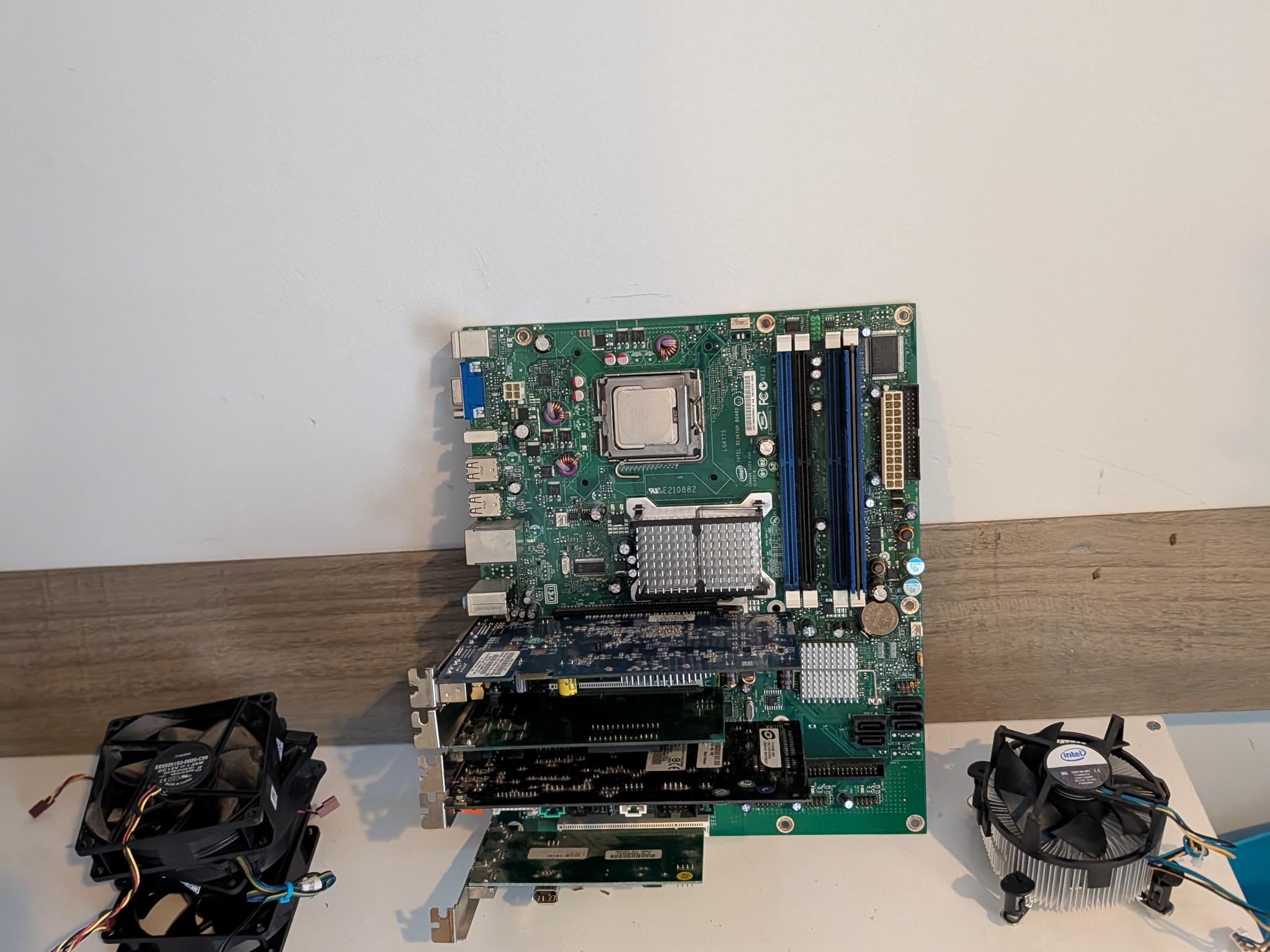 CPU GPU RAM Motherboard, Cooler, Expansion card and Fan combo