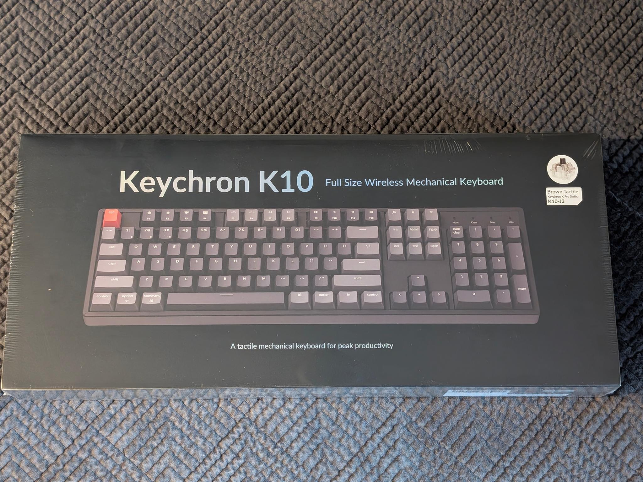 NEW! Keychron K10 RGB Full Size Layout Hot-Swappable Mechanical Keyboard - Aluminum Frame